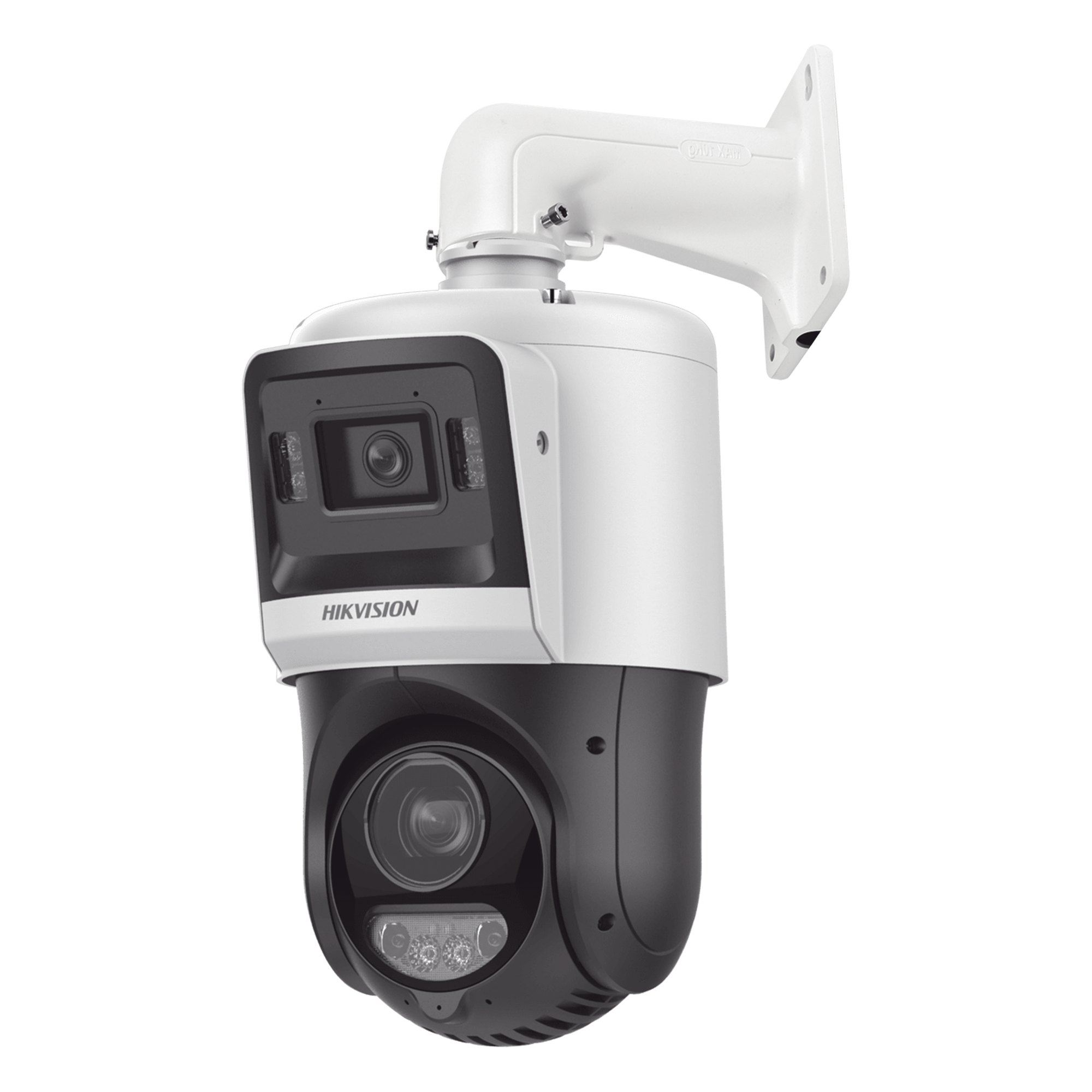 PTZ IP TandemVu / 4 Megapixel + 4 Megapixel / Zoom Óptico 25X / IR 100 m (328.1 ft) + Luz Blanca 30 m (98.4 ft) / DarkFighter / IP67 / PoE+ — HIKVISION · SKU DS-2SE4C425MWG-E/14(F0)