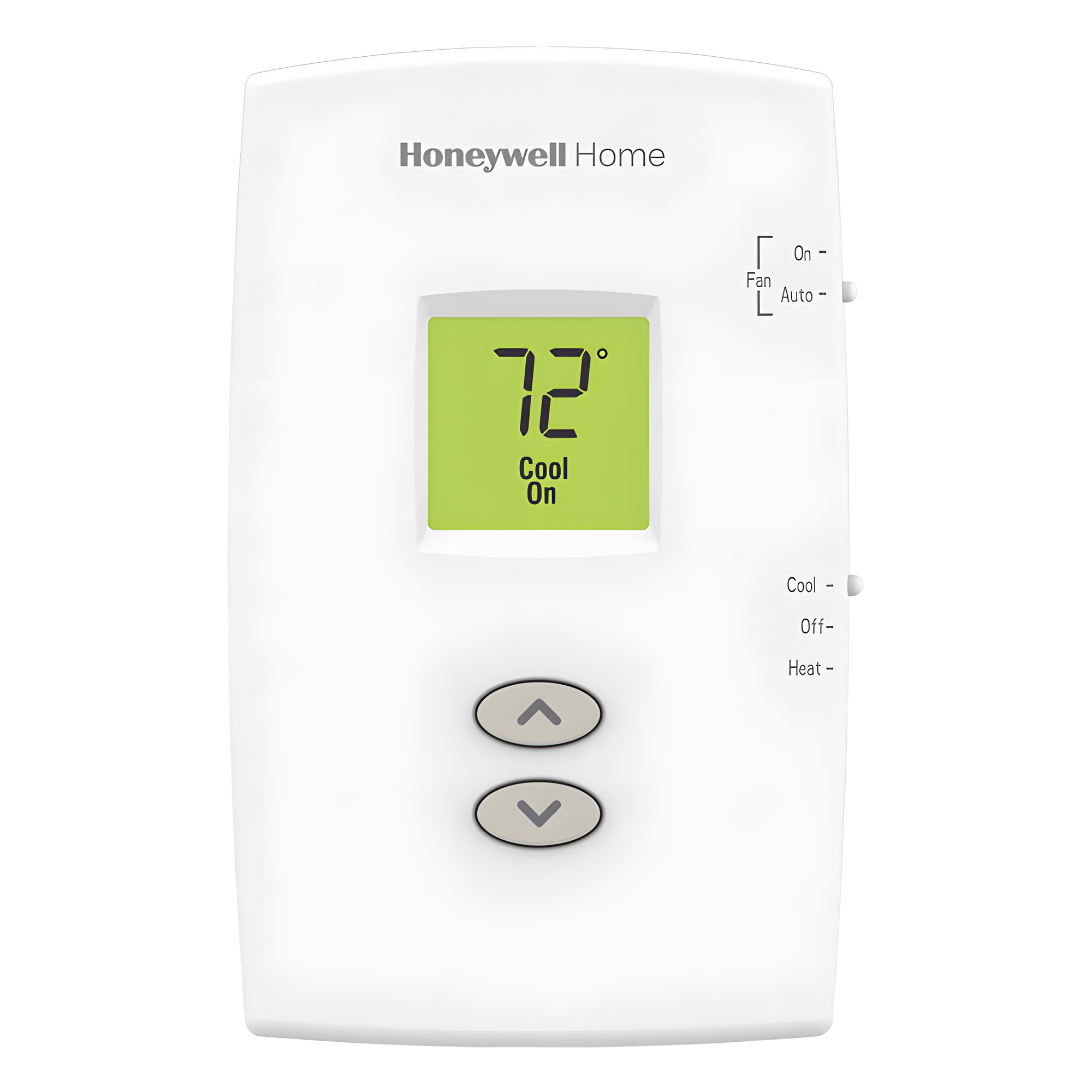 Termostato No Programable / 1 Etapa Calor/Frío / Alimentación 20-30 VAC o Baterías AAA / Terminales R, RC, C, W, Y, G, O, B / Formato Vertical — HONEYWELL HOME RESIDEO · SKU TH1110DV1009/U