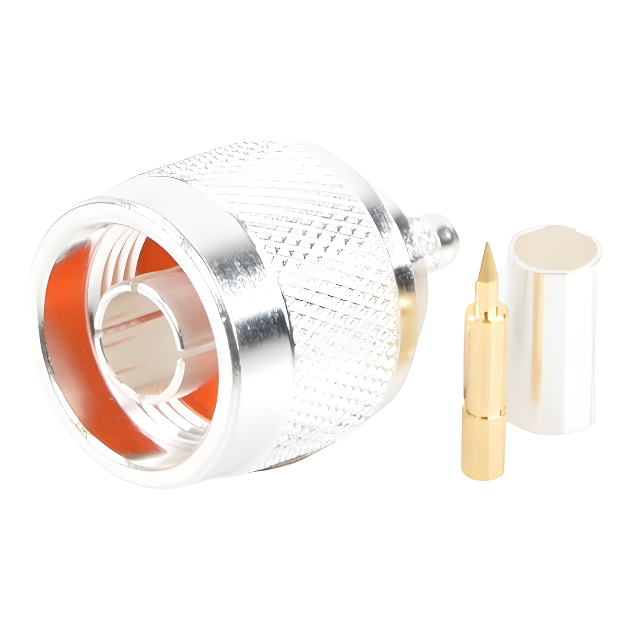 Conector RF N Macho / Anillo Plegable / 50 Ω / 0-11 GHz / Para Cable RG-58/U