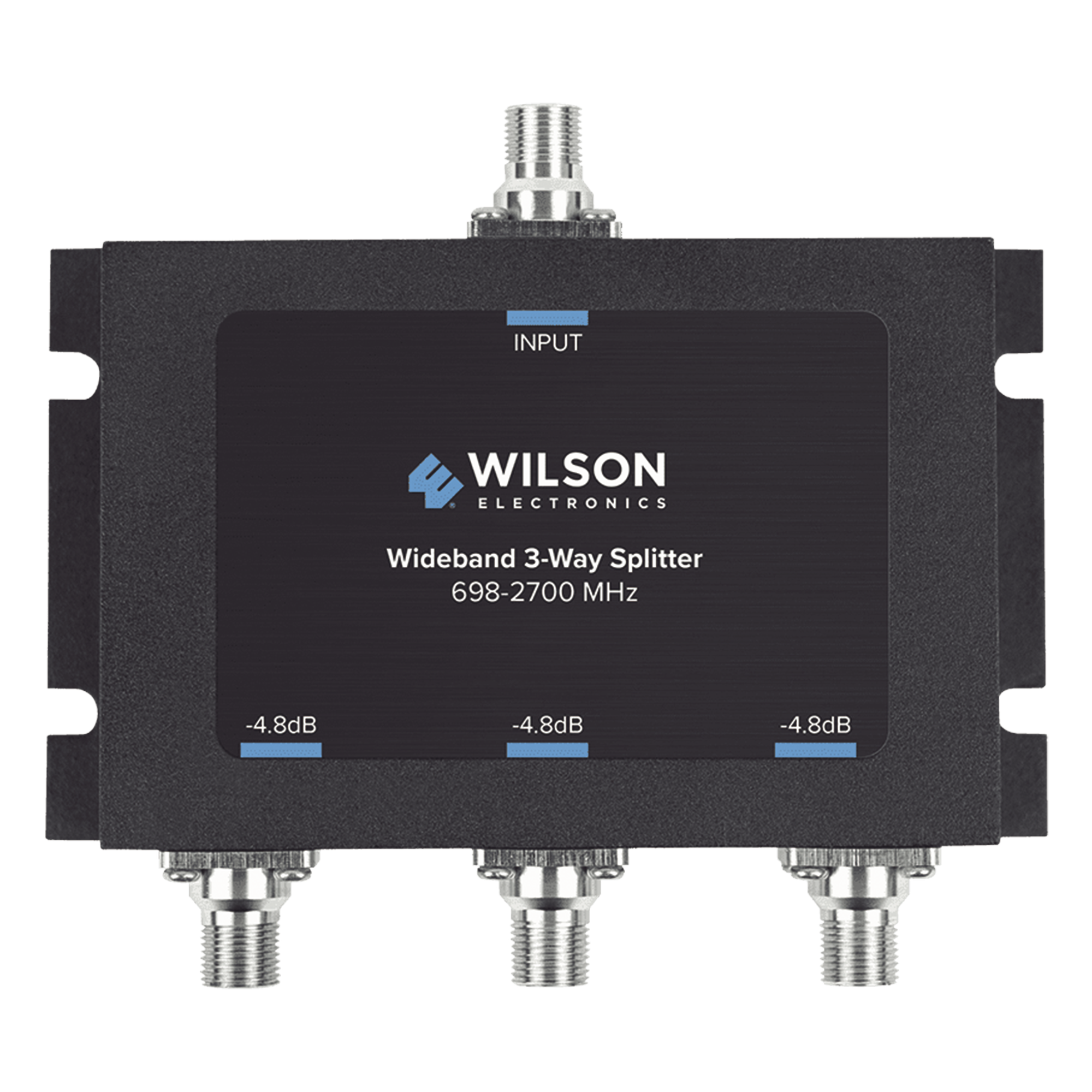Divisor de Potencia RF / 3 Vías / 75 Ohm / 698-2700 MHz / 4.8 dB Pérdida / Conectores F Hembra — WILSONPRO / WEBOOST · SKU 850-035