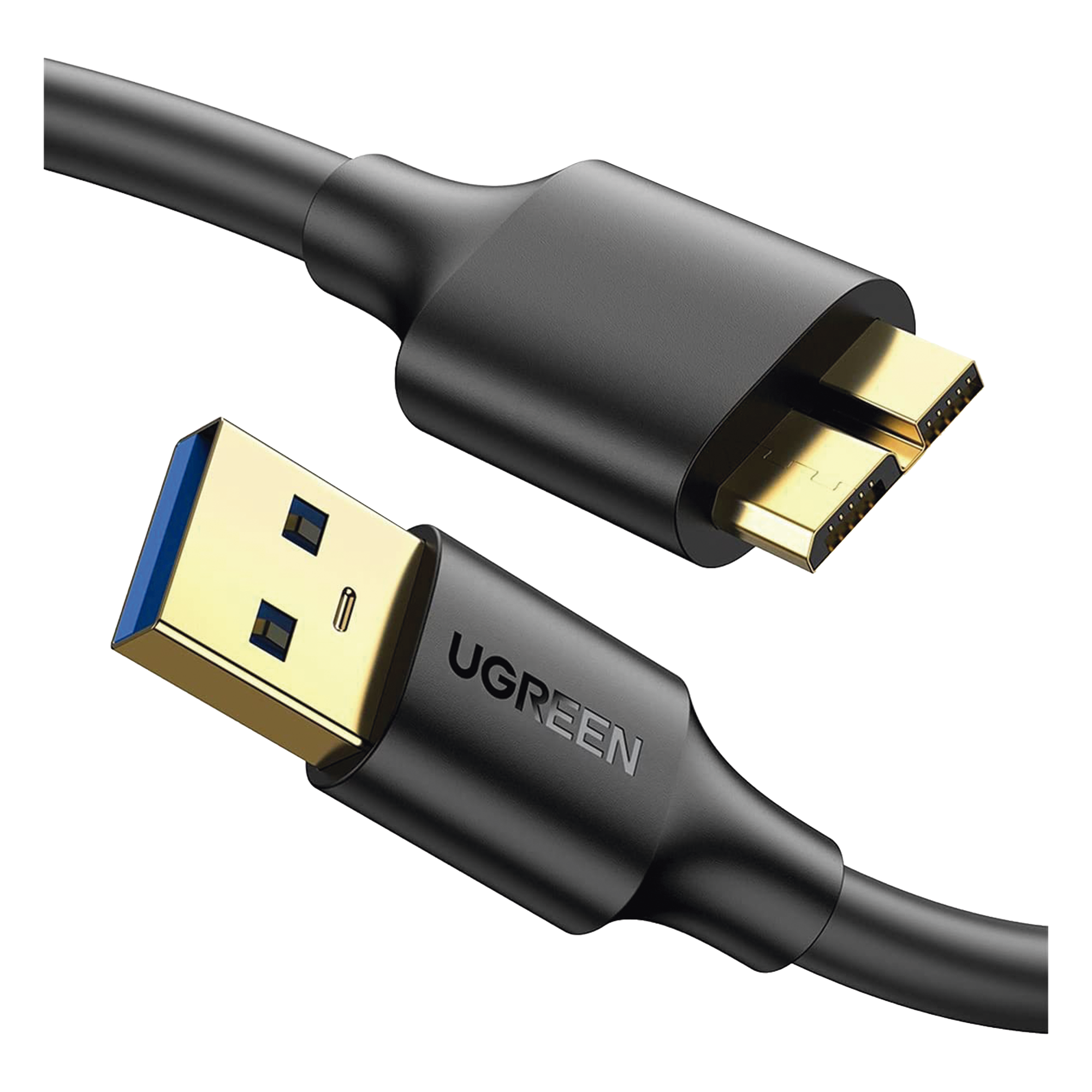 Cable Adaptador USB-A a Micro USB-B / USB 3.0 / 5 Gbps / 0.5 m (1.64 ft) / Carga y Sincronización / Blindaje Múltiple / 22 AWG — UGREEN · SKU 10840