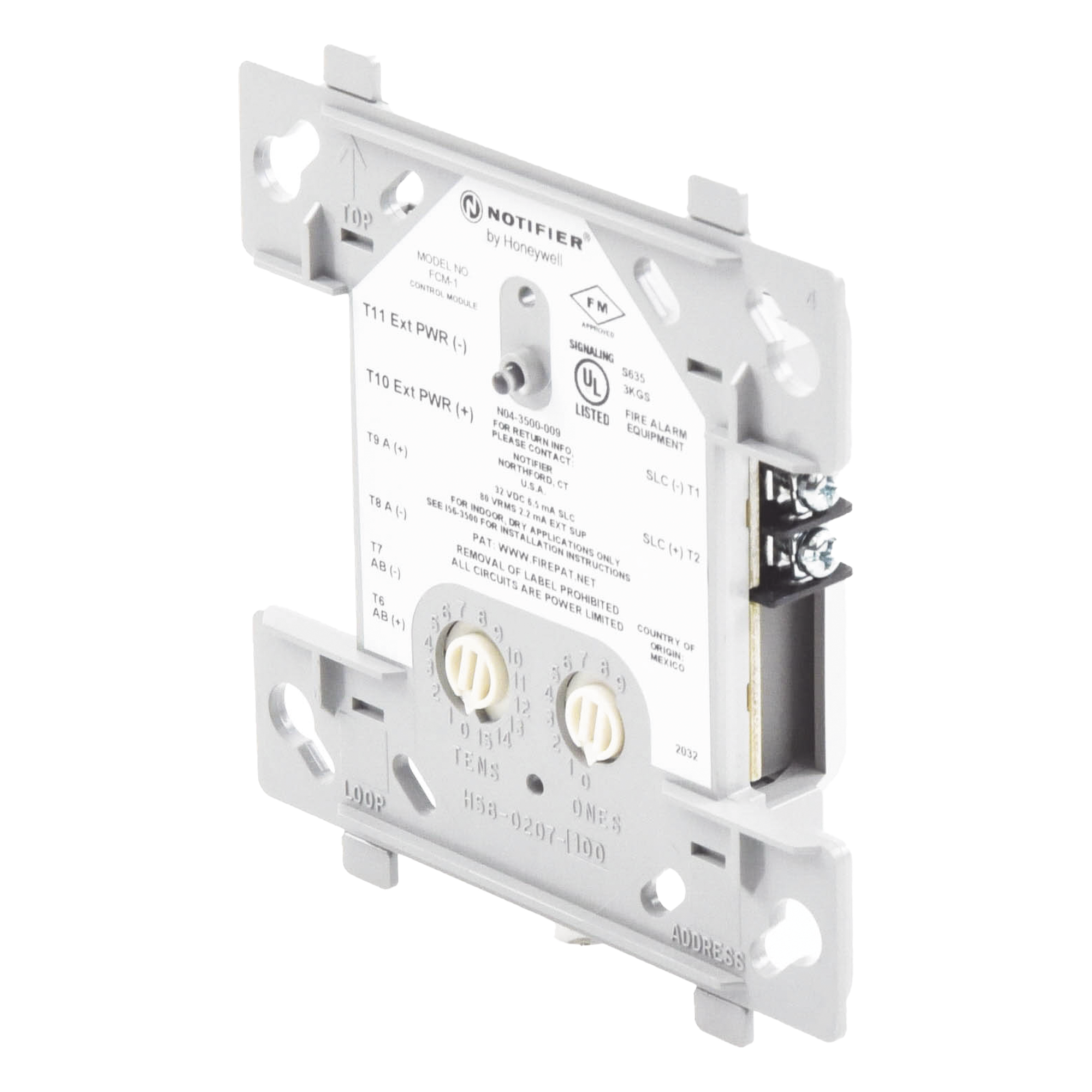 Módulo de Control Direccionable / Circuito NAC 24 VDC o Audio 70.7 Vrms / Protocolo FlashScan / Direccionamiento 01-159 / Clase A o B