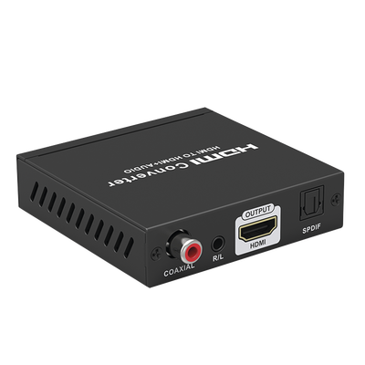 Extractor de Audio HDMI / 4K 60 Hz HDR / Salida SPDIF + Coaxial + R/L 3.5 mm / ARC / HDCP 1.4/2.2 Bidireccional / Salida HDMI Solo Video — EPCOM TITANIUM · SKU TT3061