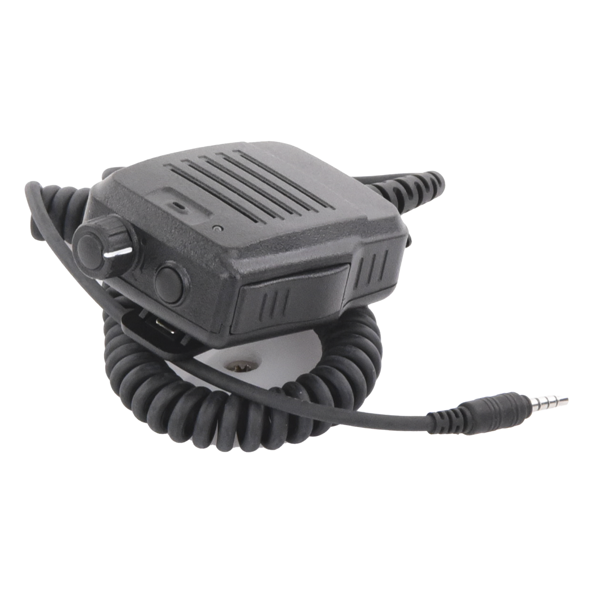 Micrófono-Bocina de Solapa / Conector Jack 3.5 mm / Diseño Compacto / Radiocomunicación Discreta / Ambientes Ruidosos