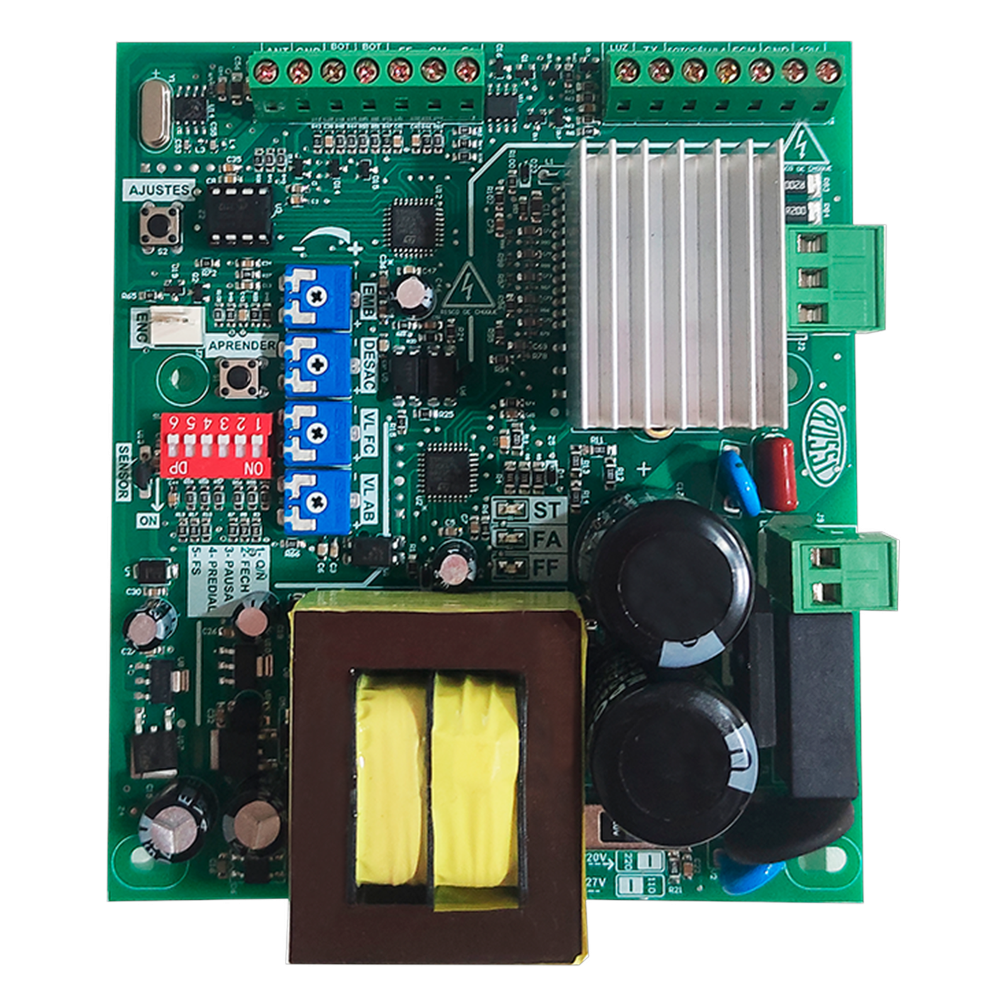 Tarjeta Electrónica de Control / Frecuencia 433 MHz / Tecnología 1024 / Compatible con Motores E-16718 y E-16720 — ROSSI · SKU 16790