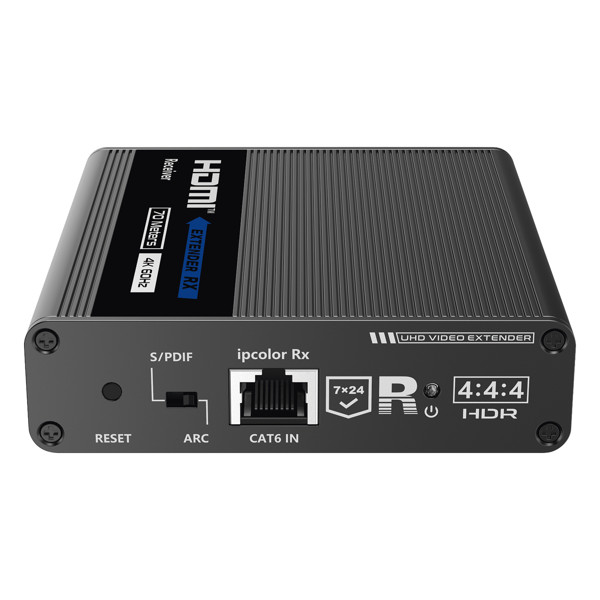 Receptor HDMI IPColor / 4K@60Hz / Sin Compresión / IR / 70 m (229.7 ft) / Cascada hasta 700 m (2296.6 ft) / 24/7 — EPCOM TITANIUM · SKU TT-676RX