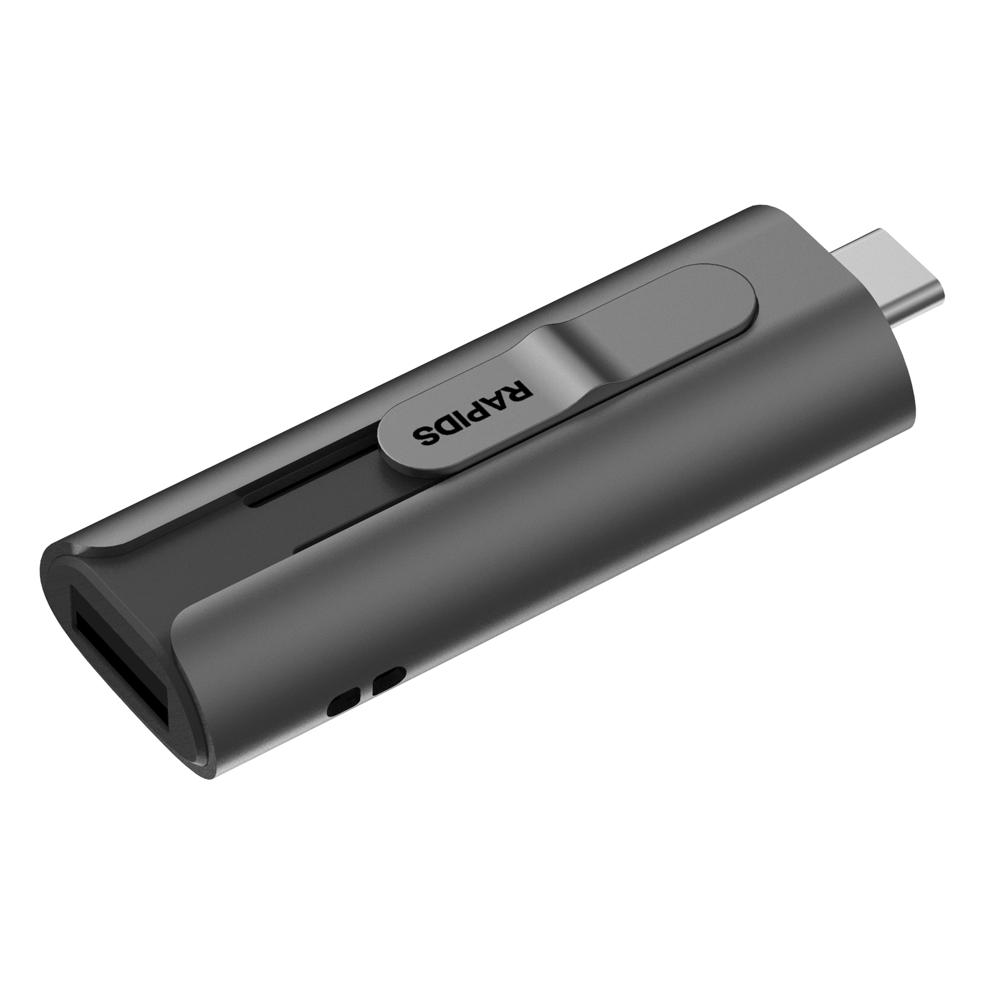 Memoria USB Dual SSD / 256 GB / USB-C y USB-A / Lectura 560 MB/s / Escritura 500 MB/s / OTG / Aleación de Aluminio