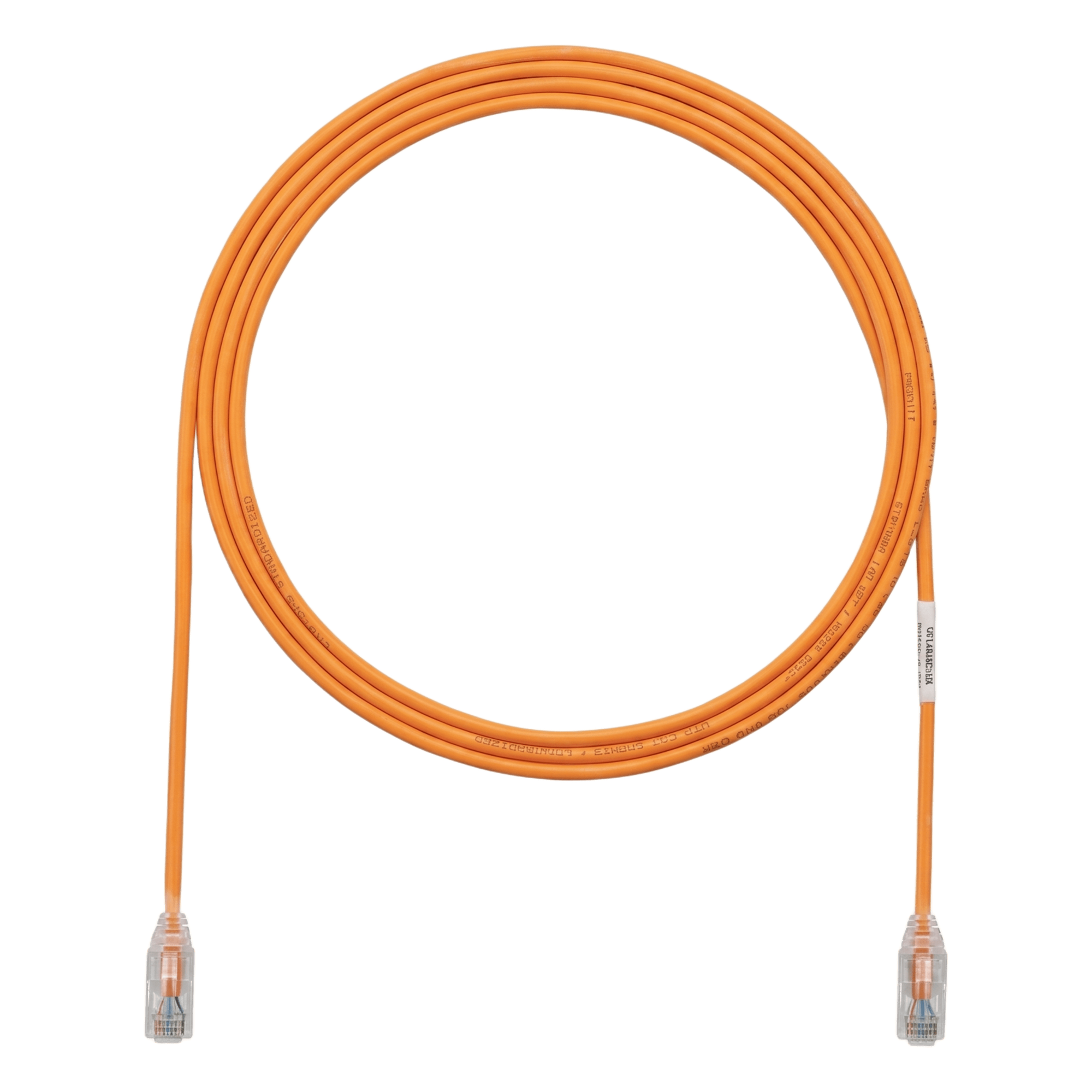 Cable de Parcheo UTP / Cat6 / 28AWG / 0.30 m (1 ft) / Diámetro Reducido 3.8 mm / LSZH / PoE++ / 250 MHz — PANDUIT · SKU UTP28SP1OR