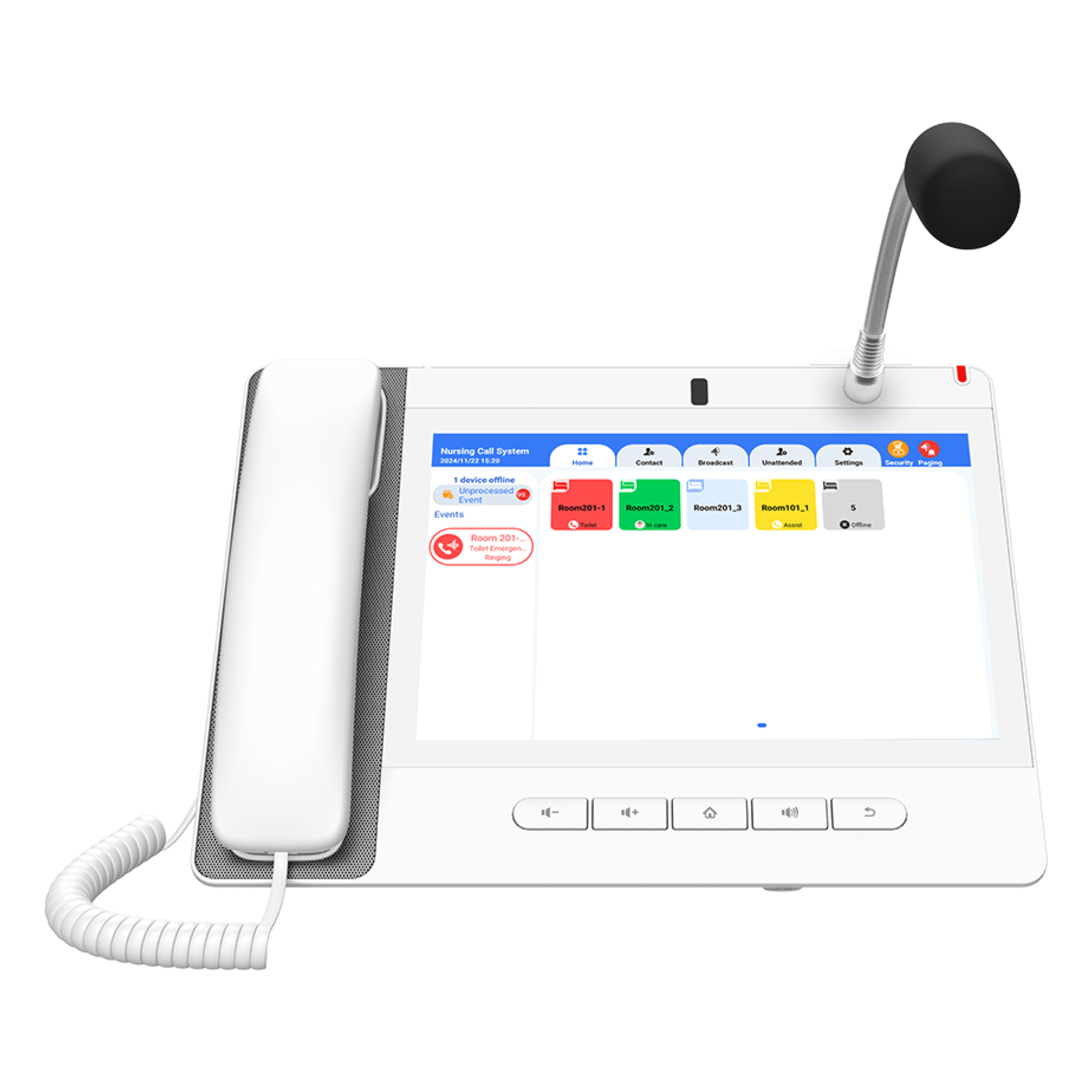 Teléfono IP Empresarial / 20 Líneas SIP / Pantalla Táctil 10.1' HD / Wi-Fi 5 / Bluetooth 4.2 / PoE / Multicast Voceo / Cámara Full HD / 116 Teclas DSS — FANVIL · SKU A320IW