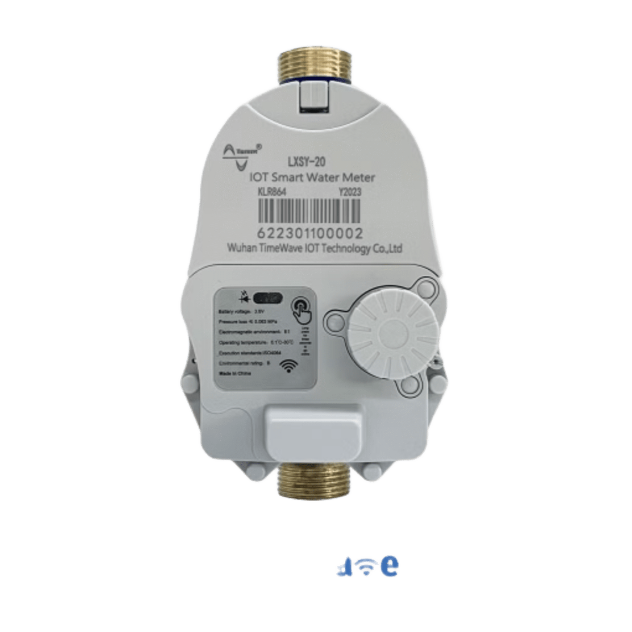 Medidor de Agua IoT LoRaWAN / 3/4 Pulgada / Válvula de Corte Eléctrica / Medición Sin Contacto / IP67 / Batería Litio 3.6V — TIMEWAVE · SKU TWLXSY20
