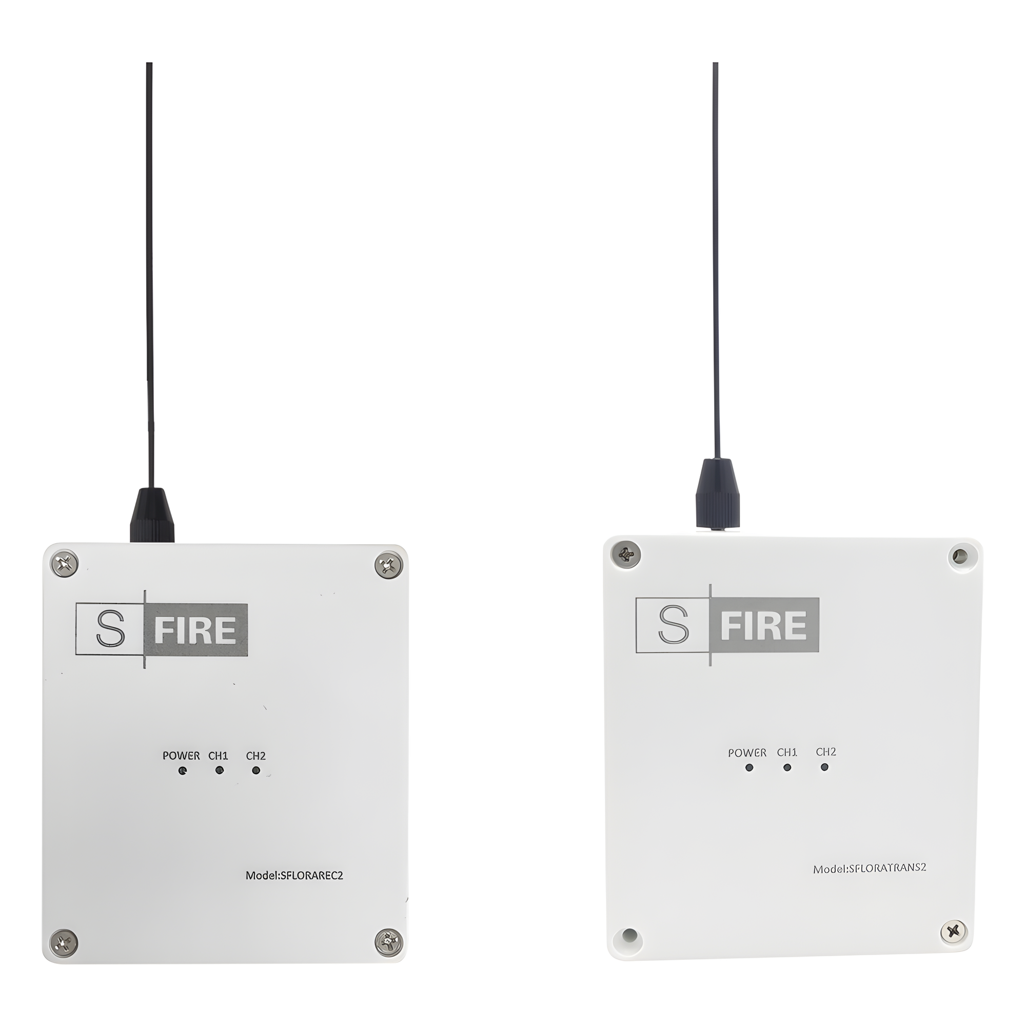 Kit Inalámbrico de Largo Alcance / 2,500 m (8,202.1 ft) / Frecuencia 433.92 MHz / 2 Relevadores / Contacto Seco / -20°C a +80°C — SFIRE · SKU SFLORAKIT