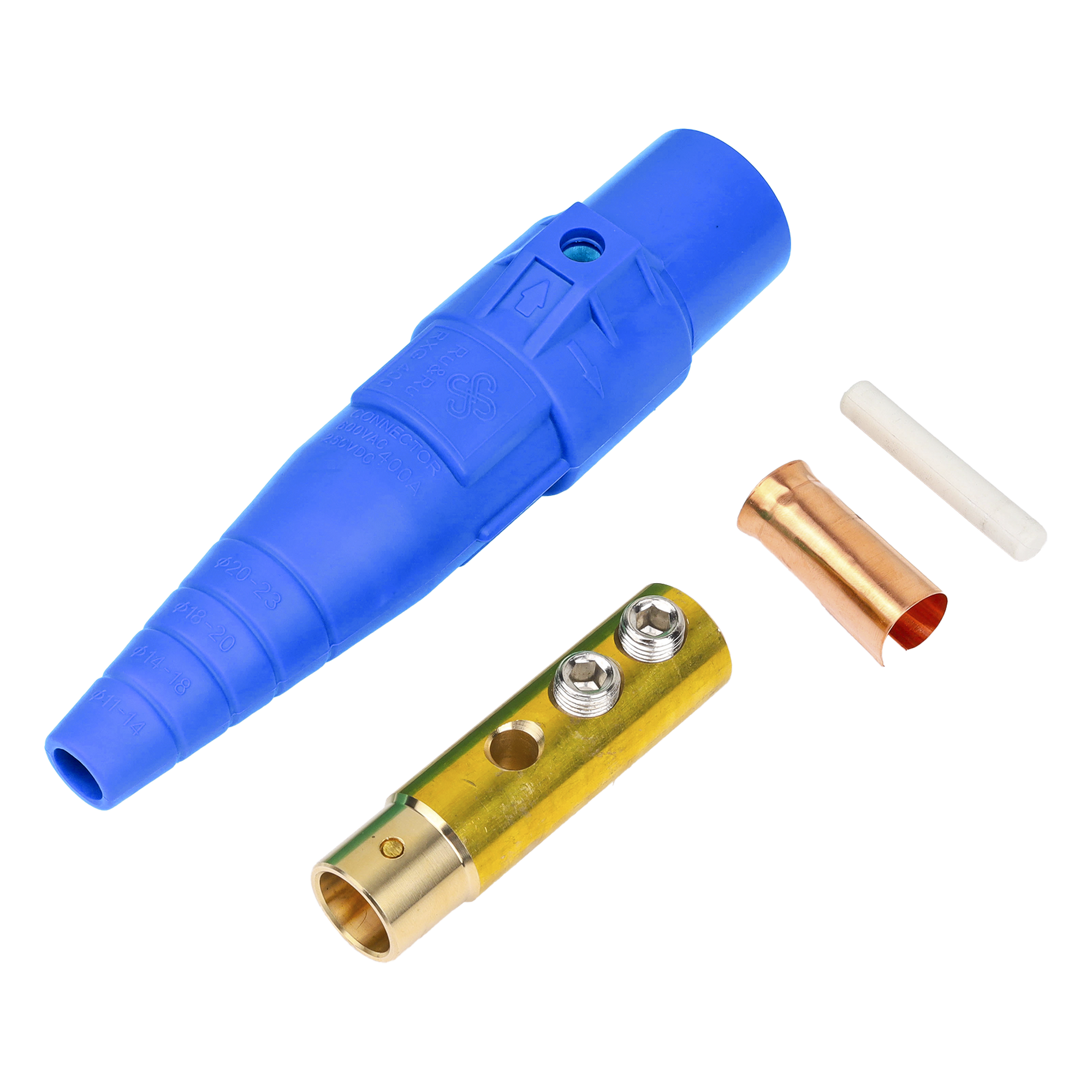 Conector Camlock / 400 A / Hembra / 600V AC / 50-95 mm² / Azul — EPCOM PROAUDIO · SKU EPCAMLOCK400AFBLUE
