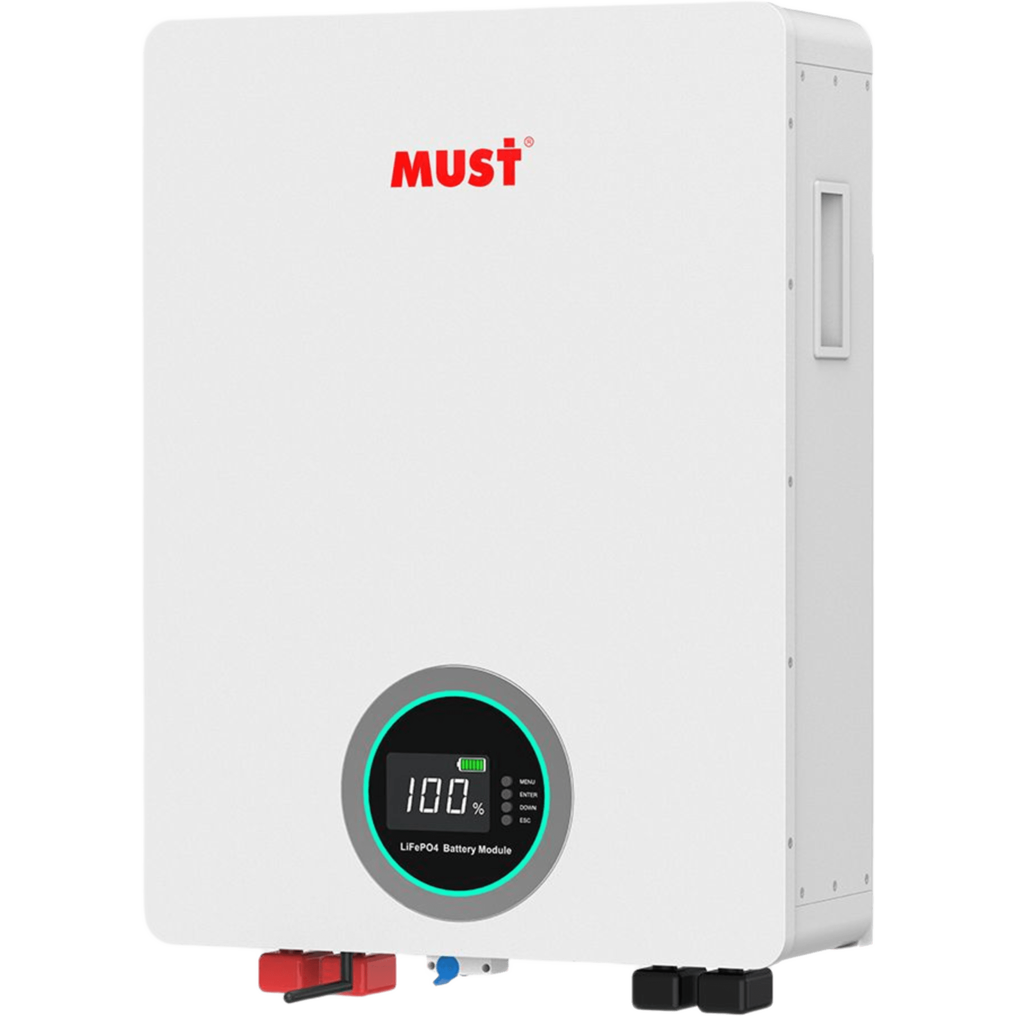 Batería de Litio Ferrofosfato LiFePO4  100Ah 51.2V / Tecnología LFP Cobalto Free/ ≥6000 Ciclos Vida Útil / BMS Inteligente Integrado / Comunicación CAN-RS485-WiFi / 5 Años Garantía