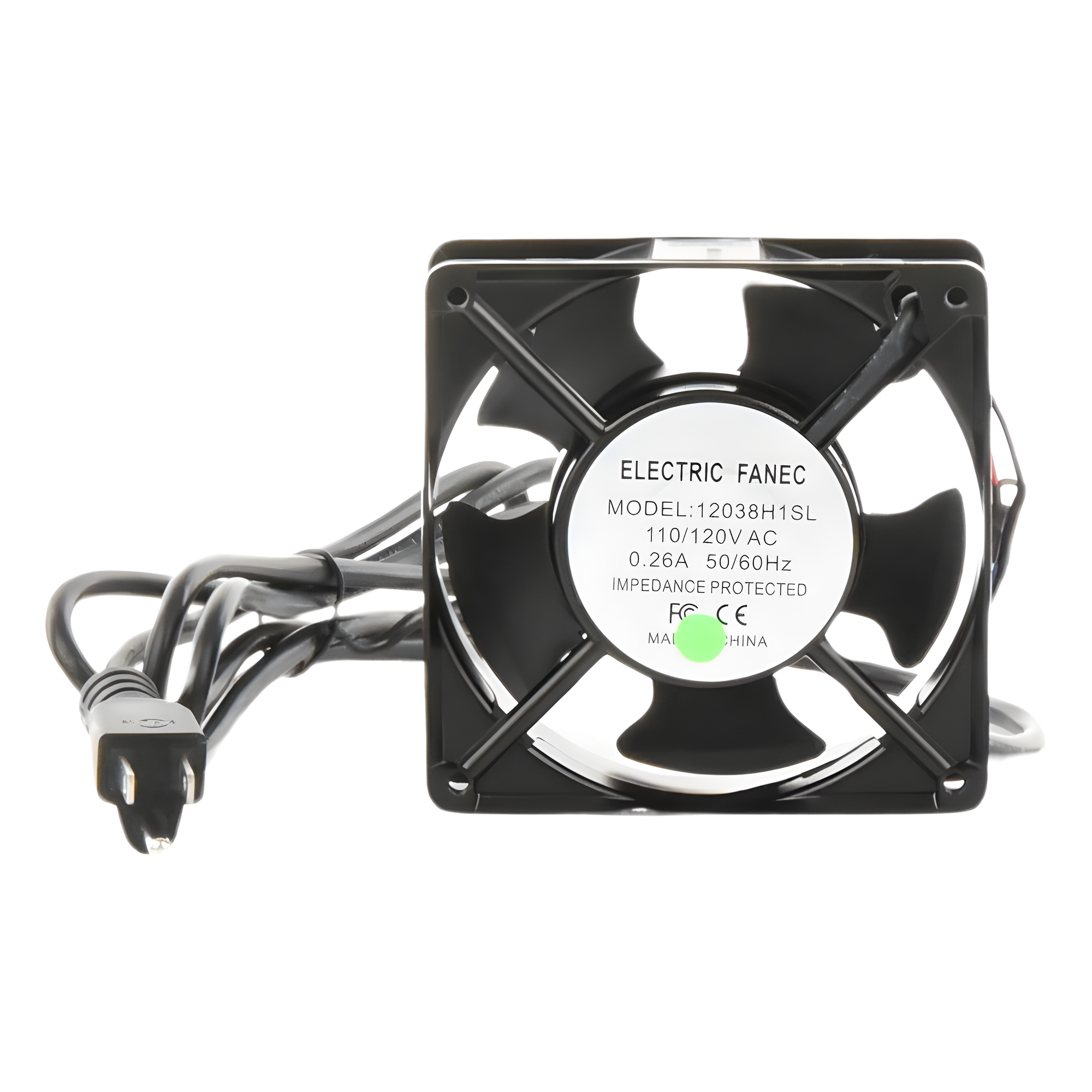 Ventilador de Gabinete / 110 VCA / 12 x 12 cm / 38 CFM / 1.6 m Cable NEMA 5-15 / 20,000 Horas