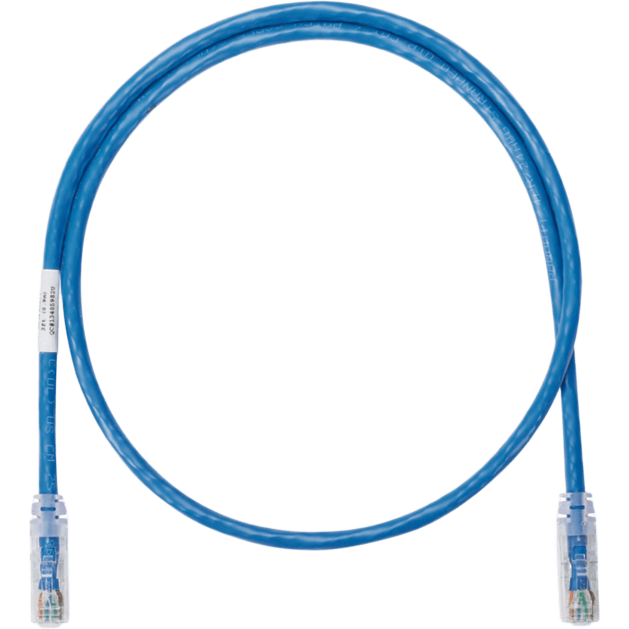 Cable de Parcheo UTP Categoría 6, con Plug Modular en Cada Extremo - 12.19 Metros (40 Pies) - Azul