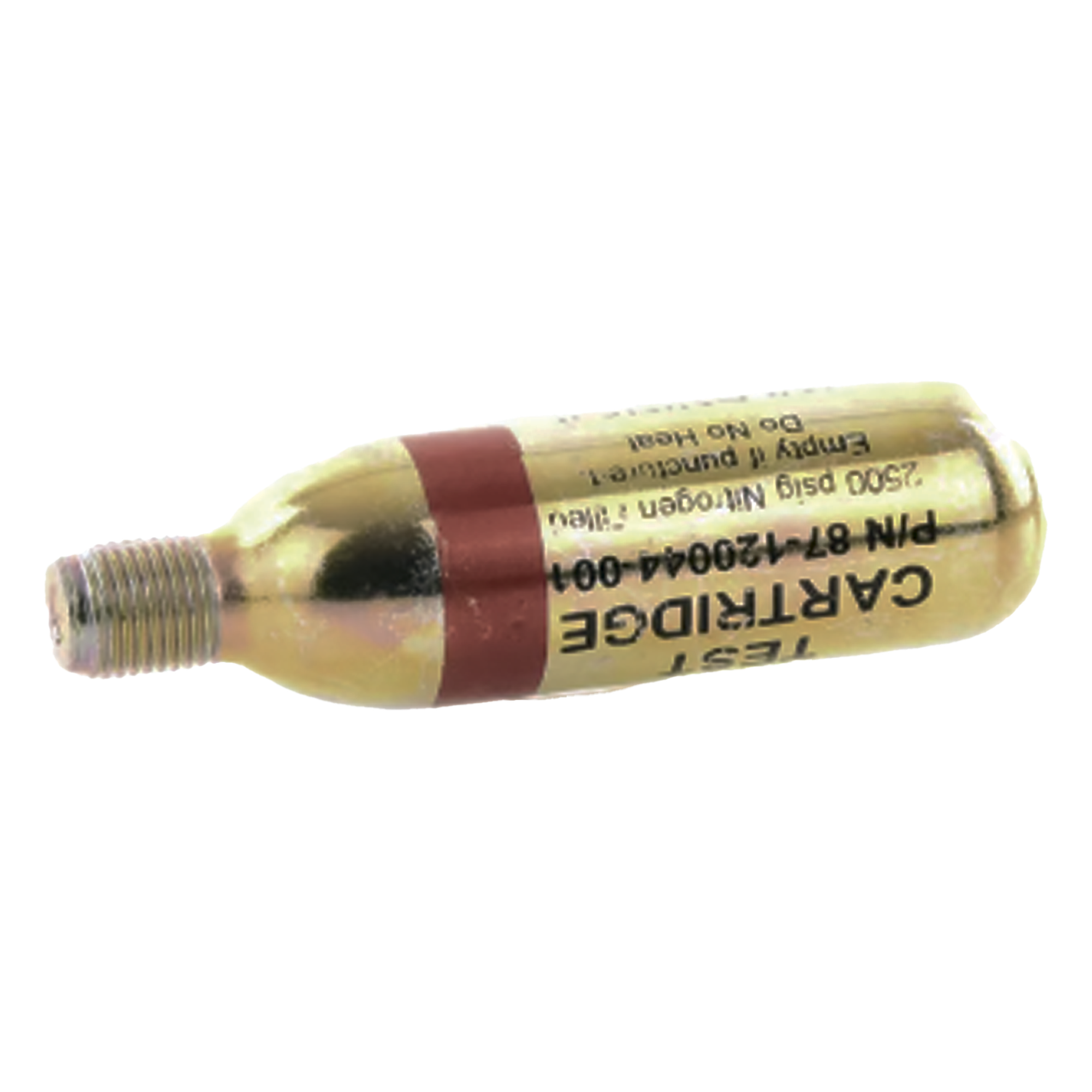 Cartucho de Prueba con Nitrógeno / 4 x 1 pulgadas (102 x 25 mm) / Identificación Banda Roja / Sistema de Control XV / Sistemas WHDR e IND — KIDDE · SKU 87-120044-001