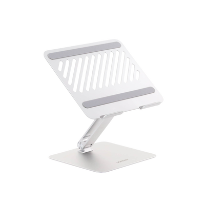 Soporte de Aluminio para Laptop | Ajustable 180° | Soporta Laptops de 10 a 17.3''| Capacidad de Carga 5Kg | Excelente Estabilidad | Diseño Para Alta Disipación de Calor | Altura y Angulo Ajustable | Plegable y Portátil.
