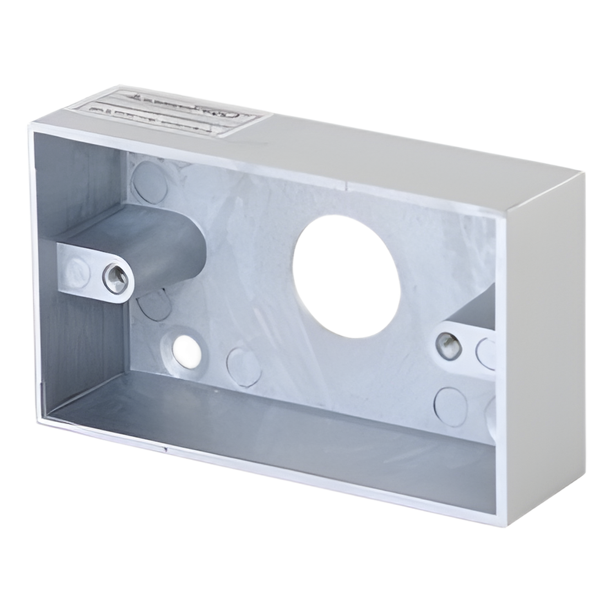 Caja de Montaje para Botón de Salida / Aleación de Zinc Cromada / Superficie / 85 x 50 x 25 mm — ACCESSPRO · SKU PRO800-BOX