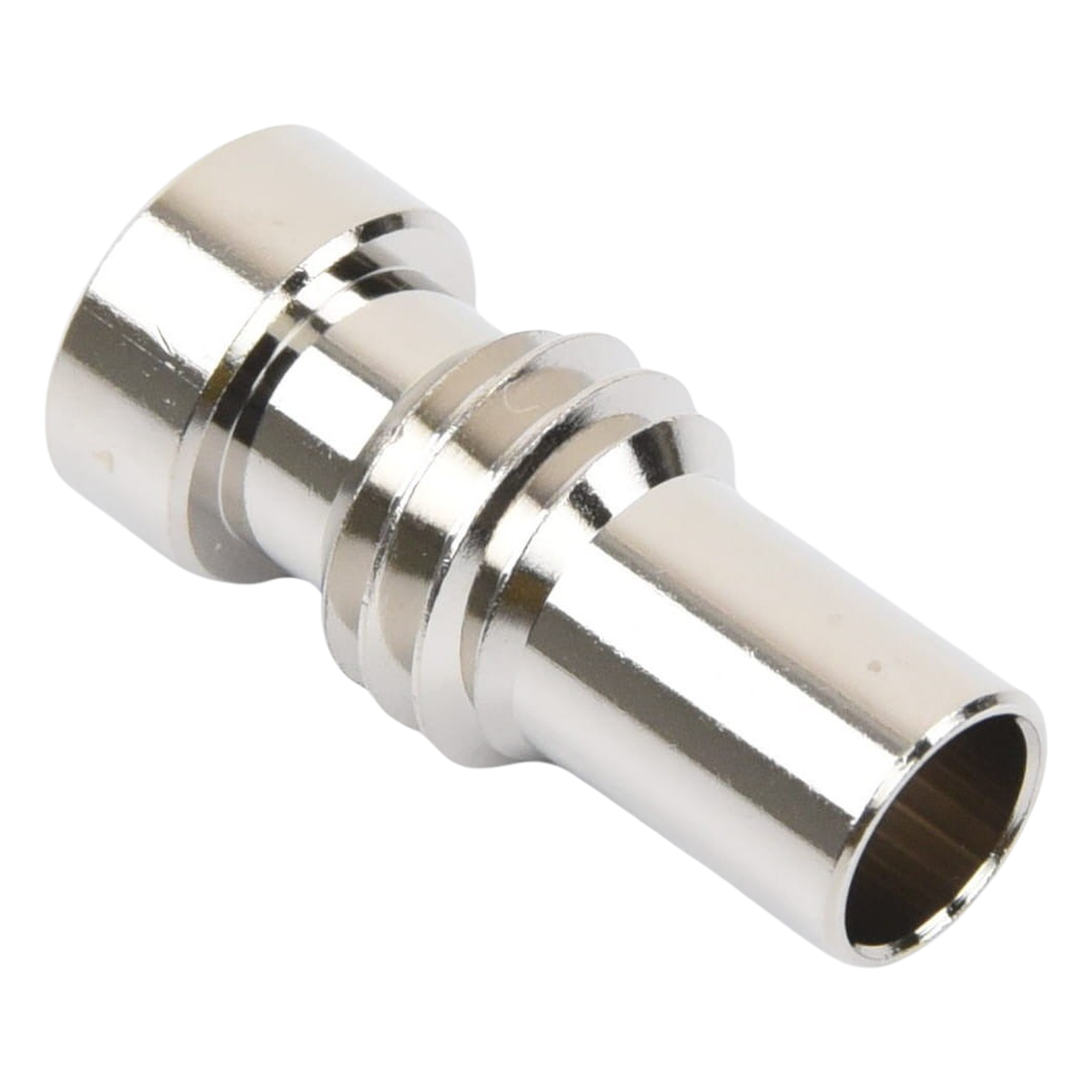 Adaptador / Reductor coaxial / Cables RG-8/X, BELDEN 9258, RG-59/U, BELDEN 8241 / Cuerpo níquel / Ensamble roscable