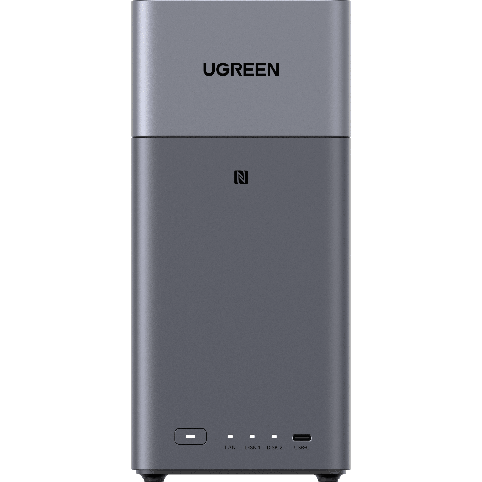 NAS UGREEN NASync DH2300 / Procesador RK3576 / 4GB  / 32GB eMMC / 2 Bahías SATA / JBOD-Basic-RAID 0-RAID 1 / Puerto HDMI 4K / 1 GbE / USB 3.2 Gen 1 Type-C / Detección NFC