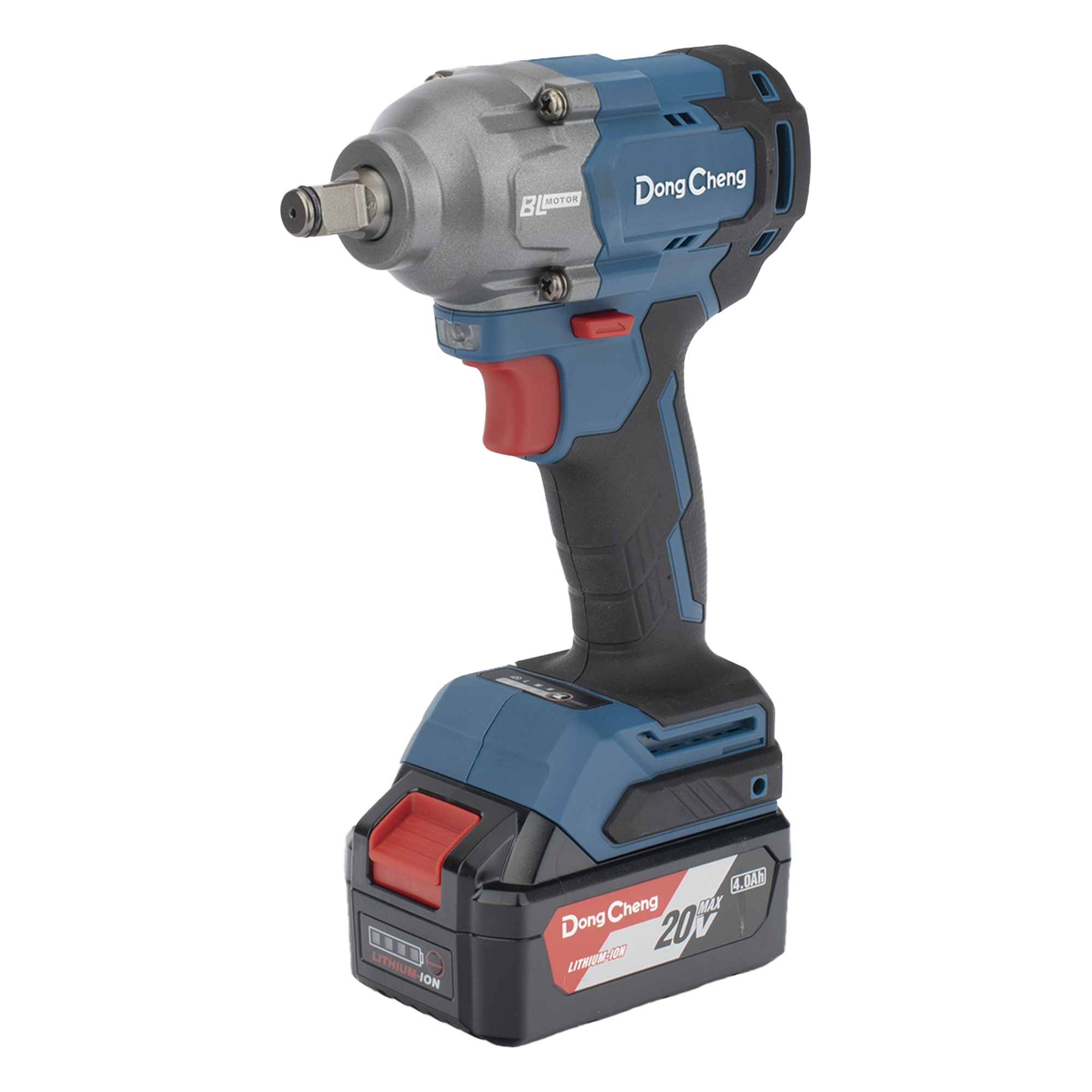 Llave de Impacto Inalámbrica / 20 V / 488 Nm / Motor Sin Escobillas / 3 Velocidades / Portabrocas 1/2 in / 2 Baterías 4.0 Ah — DONGCHENG · SKU DCP-B488-EM