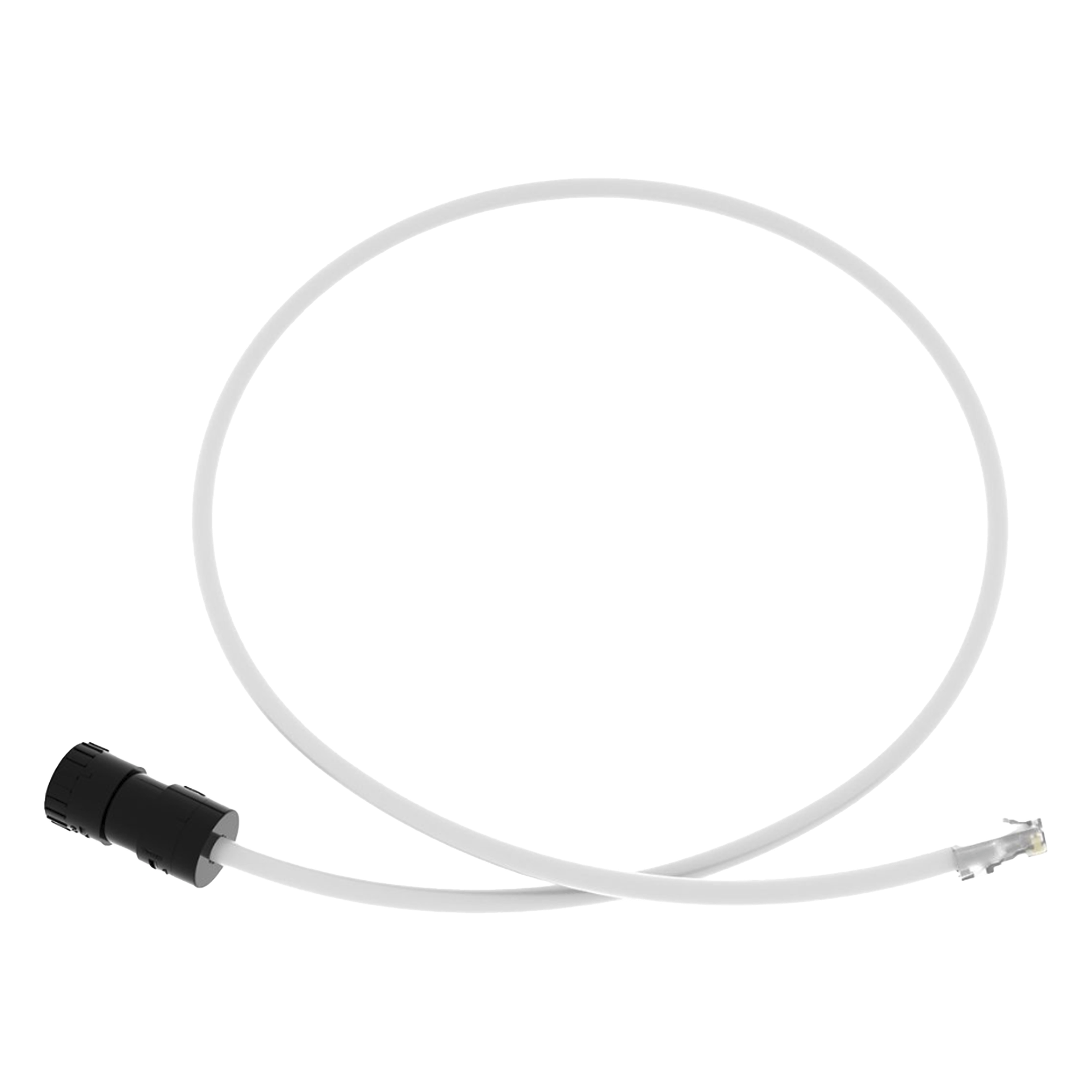 Cable de Conexión en Campo Jack a Plug RJ45 / Cat 6A / CMP Plenum / 1 m (3.28 ft) / Blanco — PANDUIT · SKU FC-ICCP1MWH