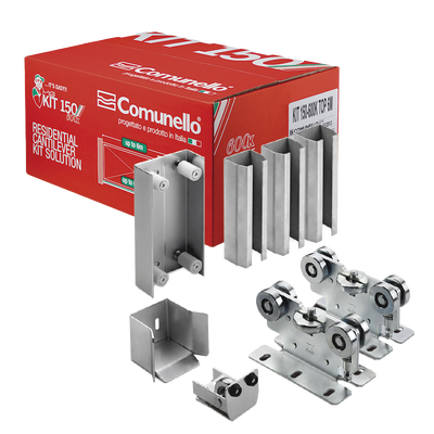 Kit para puertas autoportantes / Hasta 3 m (9.84 ft) / 600 kg / Carros 5 ruedas / Acero galvanizado — COMUNELLO · SKU 19912325