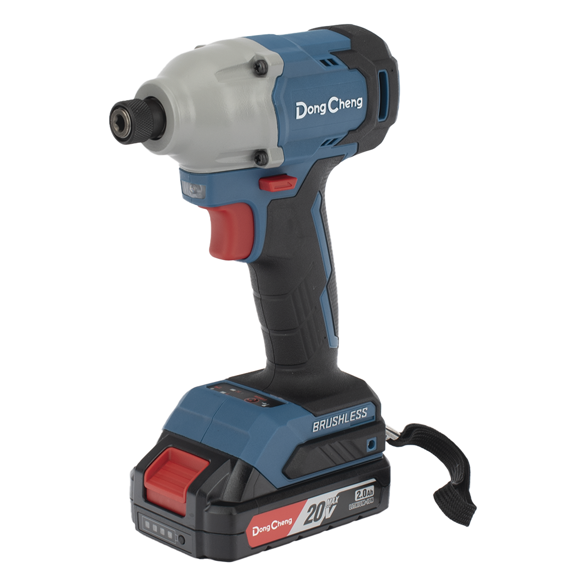 Atornillador de Impacto Inalámbrico / 20V / Brushless / 1/4 in Hexagonal / 90-180 Nm / 2 Velocidades 0-2000 rpm / 1.6 kg — DONGCHENG · SKU DCP-L0314-DM