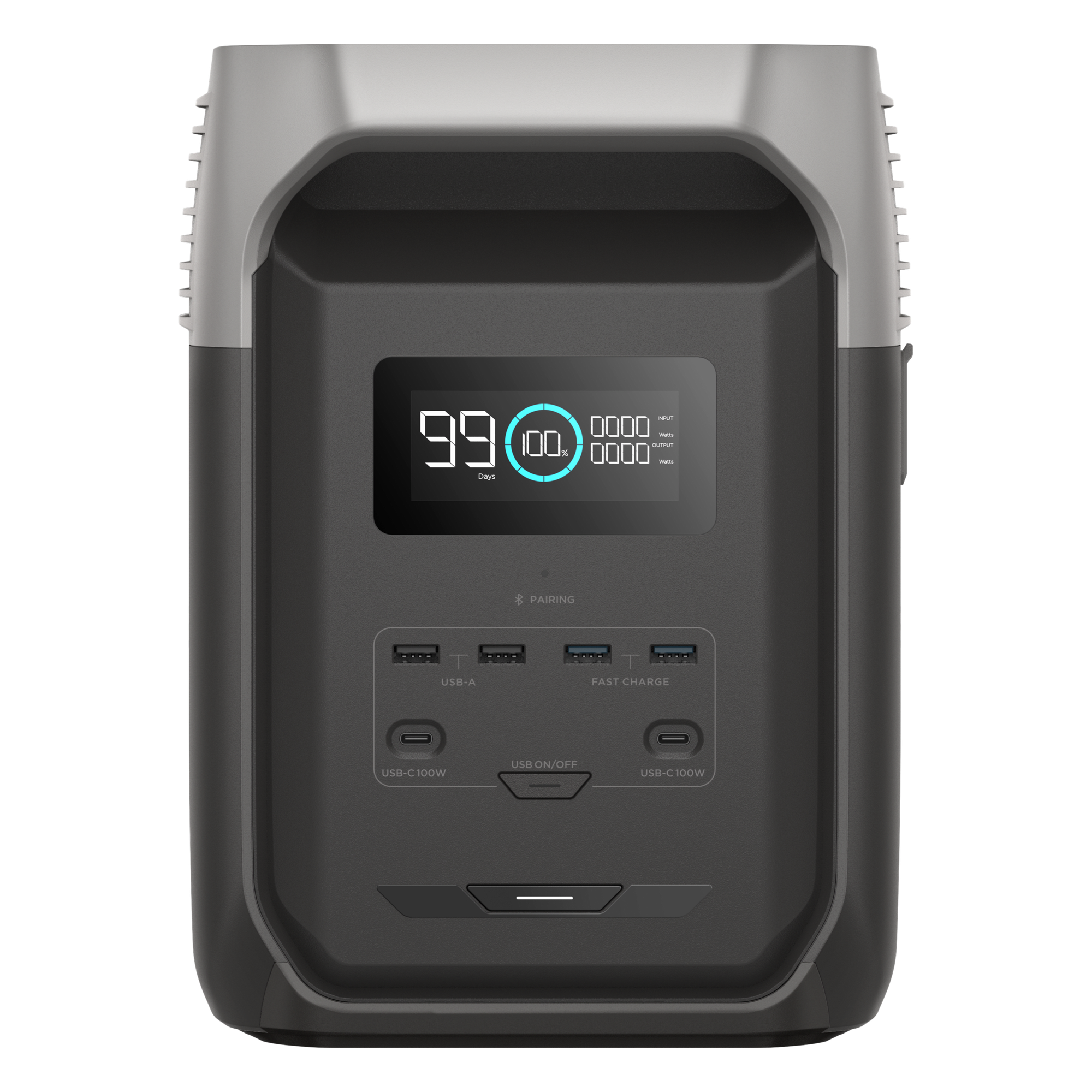 Estación de Energía Portátil / 1536 Wh / 4 Salidas CA 1800 W / 2 USB-C 100 W / Carga Solar 500 W / LiFePO4 / Wi-Fi y Bluetooth