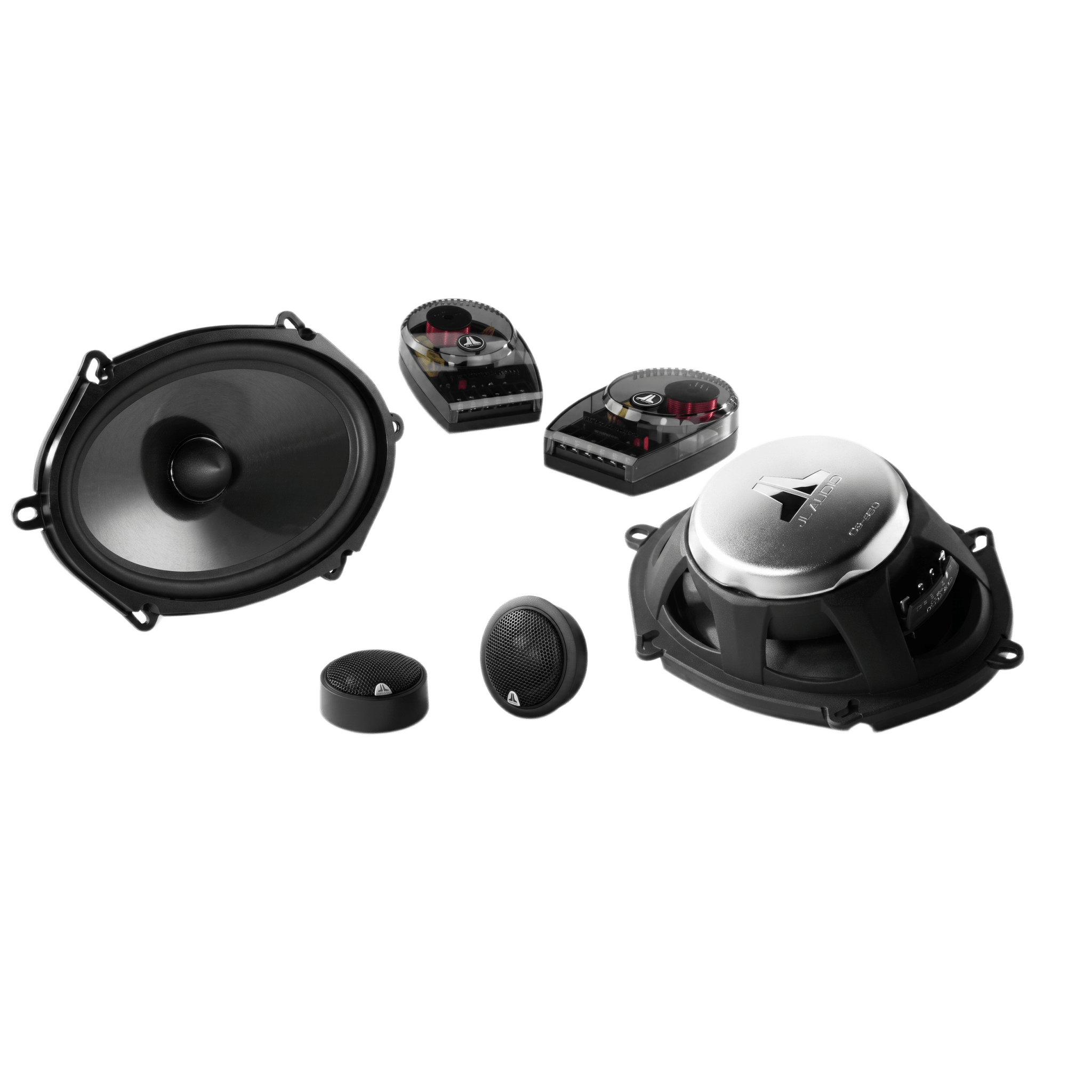Bocina Coaxial para Automóvil / 2 Vías 5x7" / 75 W RMS / 4 Ω / Tweeter de Cúpula de Seda 25 mm / Respuesta 48 Hz - 25 kHz — JL AUDIO · SKU 10-03346-00