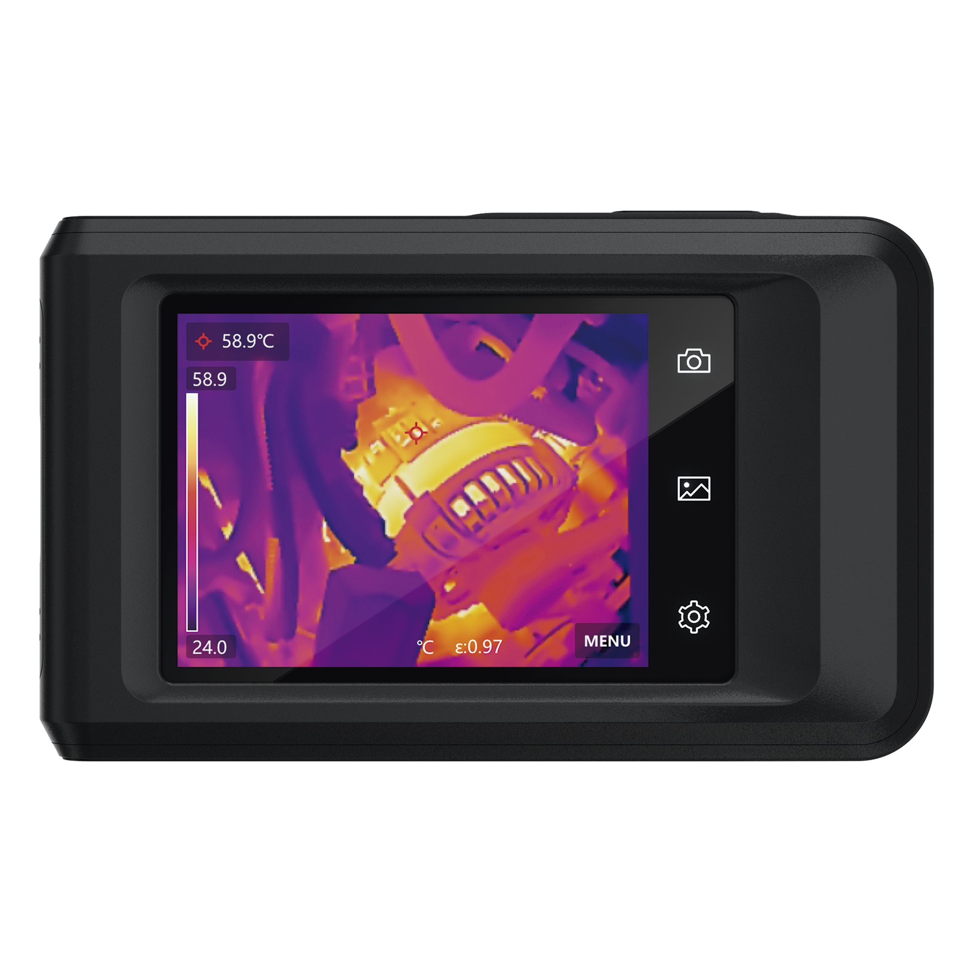 Cámara Termográfica de Bolsillo / Pantalla Táctil 3.5" / IR 256 x 192 / Visual 8MP / Rango -20°C a 400°C / SuperIR / Wi-Fi Dual Band / IP54 — HIKMICRO · SKU HM-TP42-3AQF/W-POCKET2