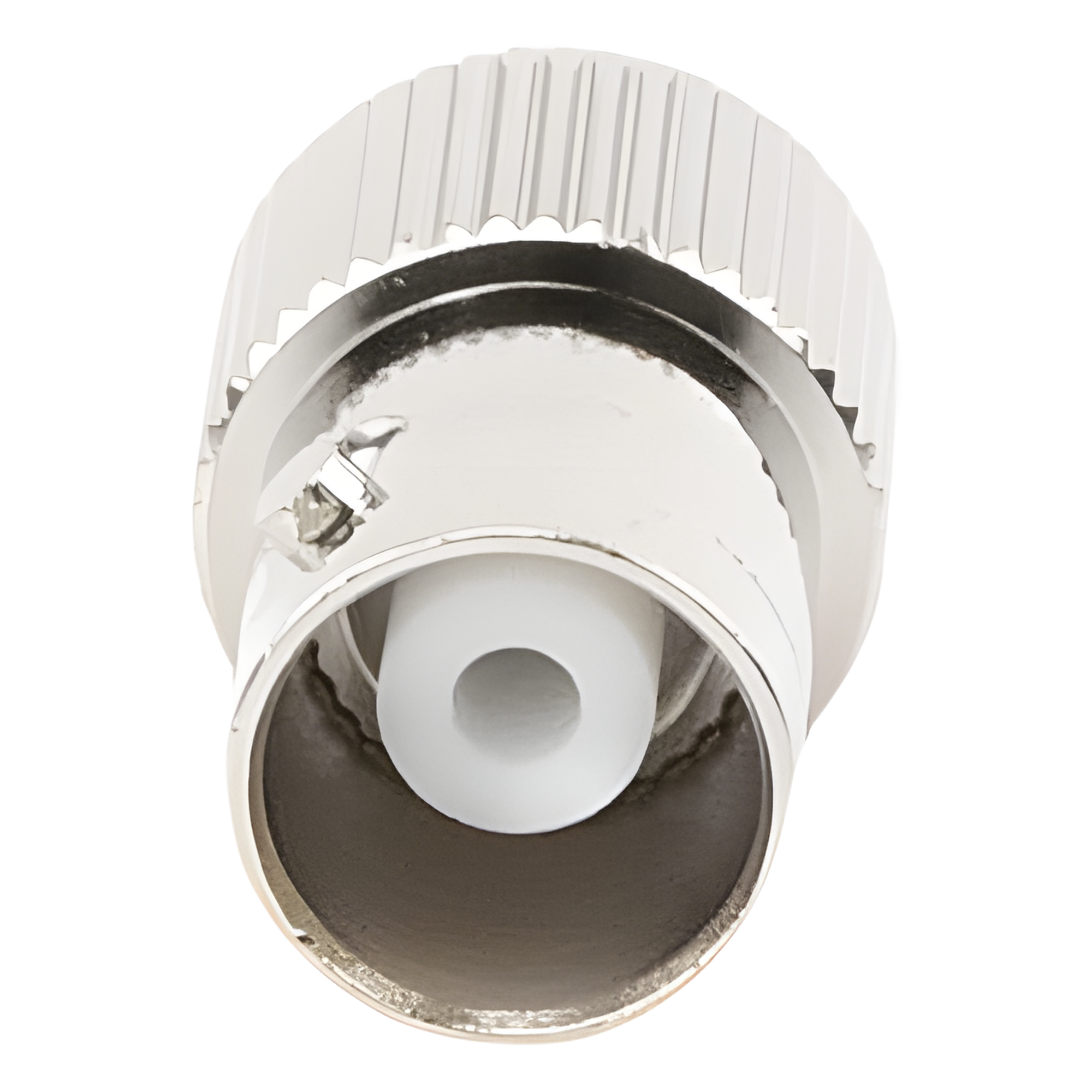 Conector BNC Hembra / Anillo Plegable / Bronce Niquelado / Contacto Oro / Teflón / LP-195, LP-142, RG-58/U, RG-142/U