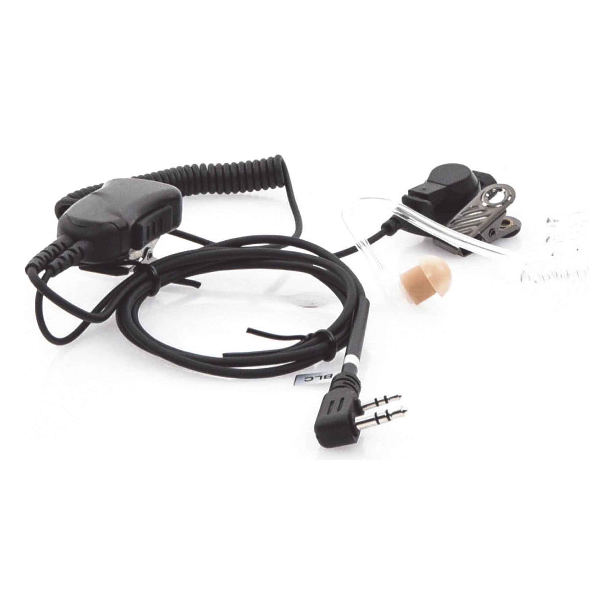 Micrófono de Solapa con Audífono Discreto / Tubo Acústico Intercambiable / Cable Reforzado Poliuretano / PTT Integrado / Compatible Kenwood Serie G