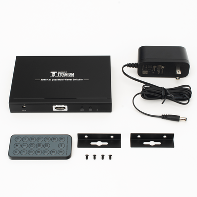 Switch Multiviewer HDMI / 4 Entradas a 1 Salida / 1080p @ 60Hz / Quad / Full Screen / Dual / Control Remoto