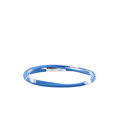 Cable de Parcheo TX6, UTP Cat6, Diámetro Reducido (28AWG), Color Azul, 3.05 Metros (10 Pies)