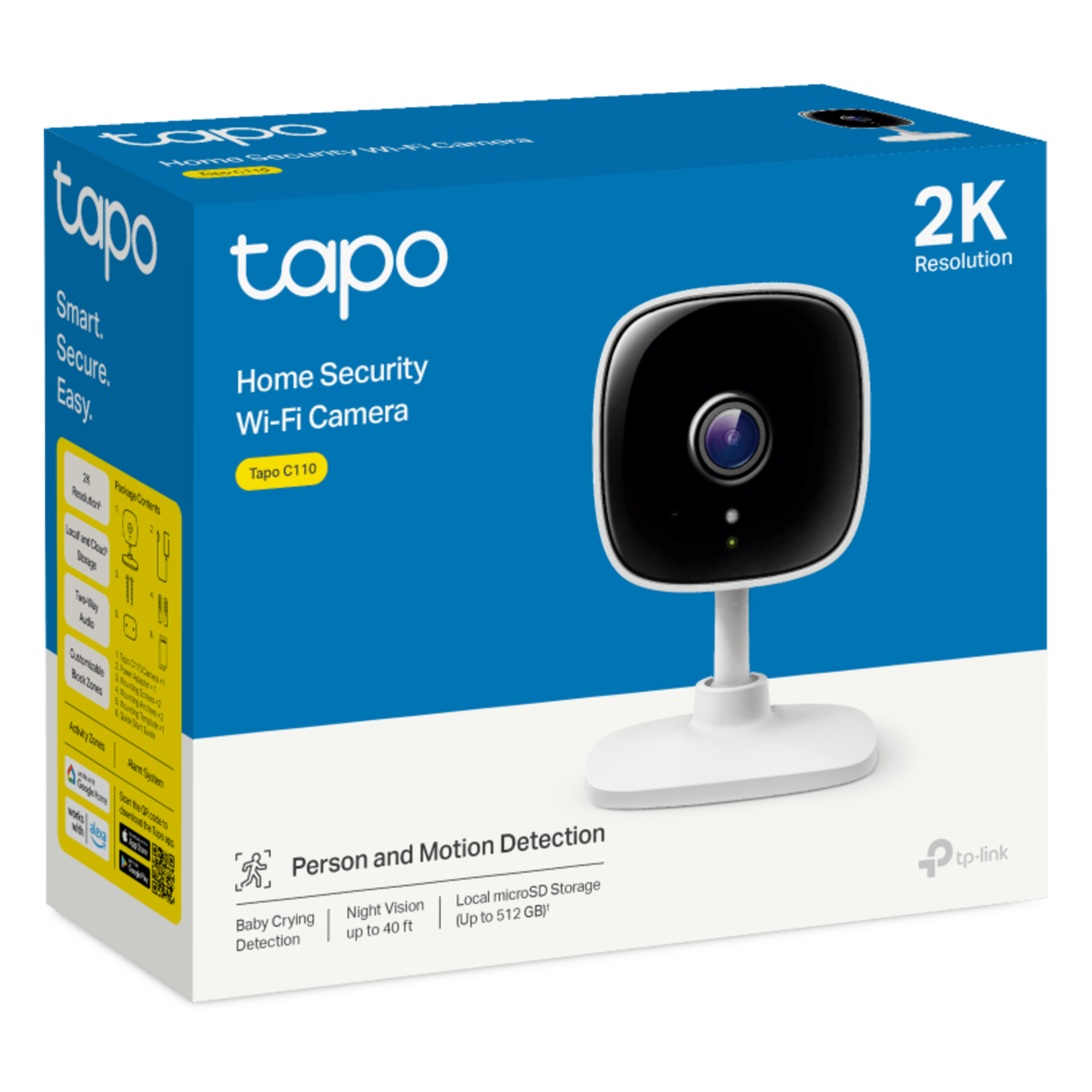 Cámara IP Wi-Fi / 3 Megapixel / Visión Nocturna 9.1 m (30 ft) / Campo de Visión 131° / Audio Bidireccional / microSD 256 GB