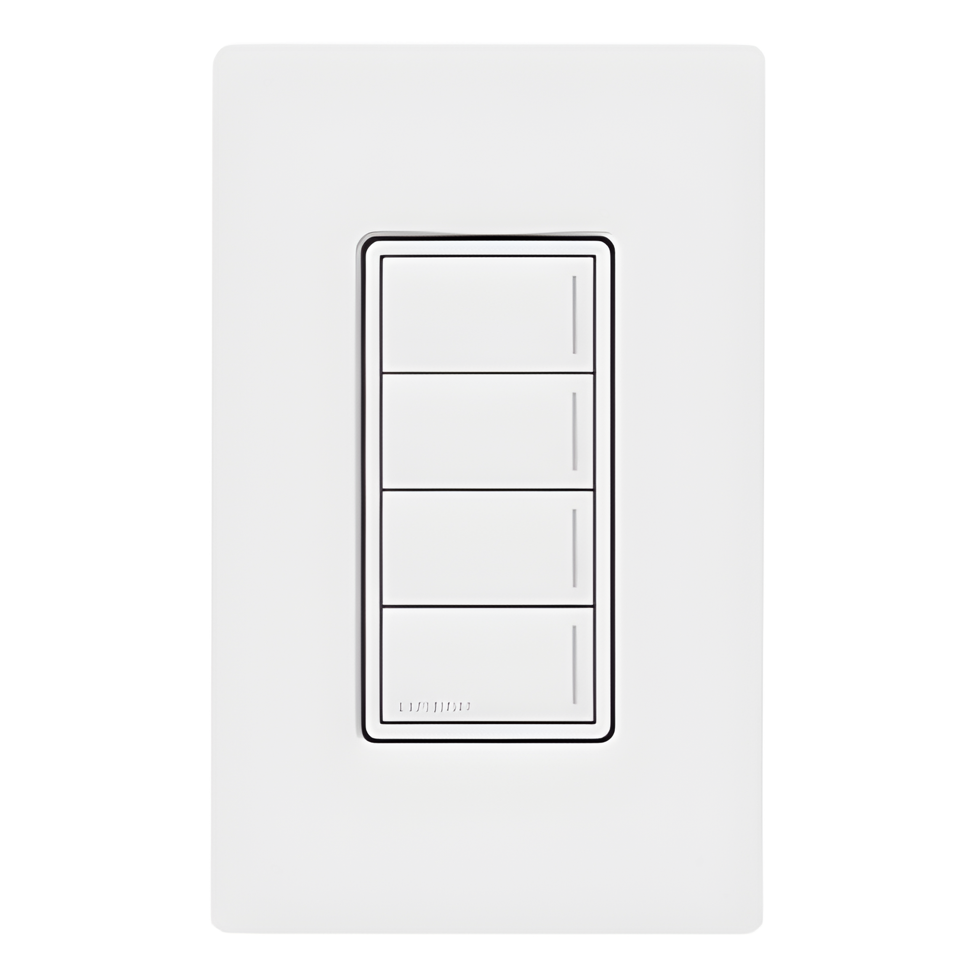 Botonera de Pared / 4 Botones de Escena / Retroiluminada / RF Clear Connect Type X / 120-277 V / Sin Baterías — LUTRON RADIORA 3 · SKU RRSTHN4BWH