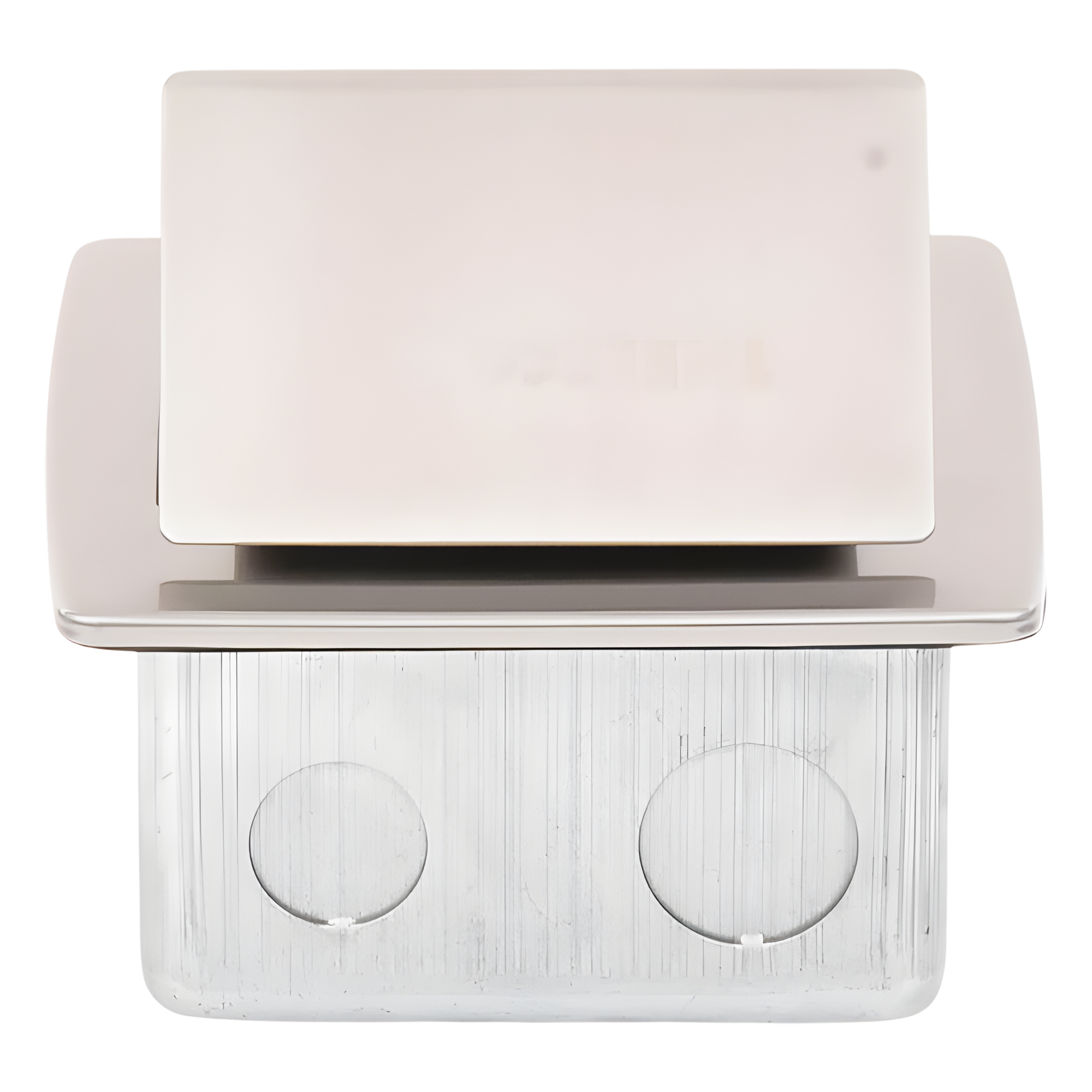 Mini Caja de Piso Rectangular / Acero Inoxidable / 2 Contactos 127V / 15A / 12.4 x 12 x 7.2 cm / 4.88 x 4.72 x 2.83 pulg