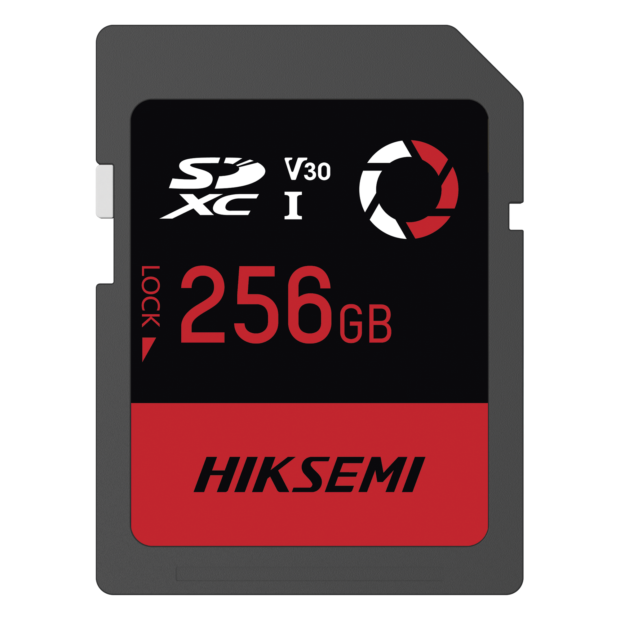 Memoria SDXC / 256 GB / Lectura 180 MB/s / Escritura 150 MB/s / V30 U3 Clase 10 / Resistencia -25°C a 80°C / Anti-impactos y Vibración — HIKSEMI by HIKVISION · SKU HS-SD-E30/256G