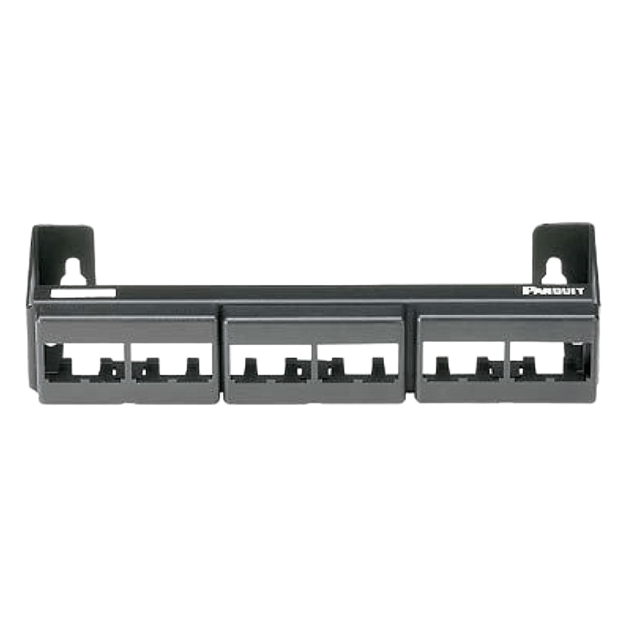 Panel de Parcheo Modular / 12 Puertos / Mini-Com / Montaje en Pared / 228.6 x 44.45 x 63.5 mm / 9 x 1.75 x 2.5 pulgadas / Sin Conectores — PANDUIT · SKU CWPP12WBL