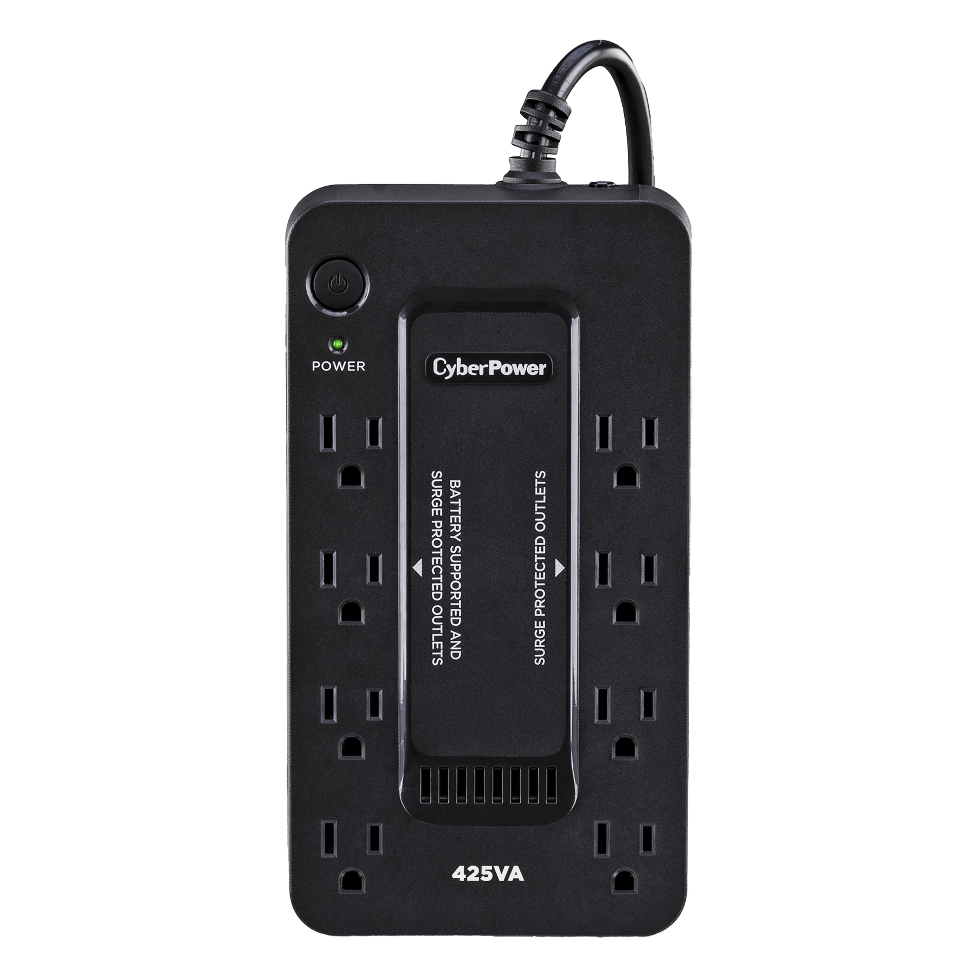 UPS de Reserva / 425 VA / 255 W / 8 Tomas NEMA 5-15R / 4 Salidas con Batería / Topología Standby / USB / 120 Vca — CYBERPOWER · SKU ST425