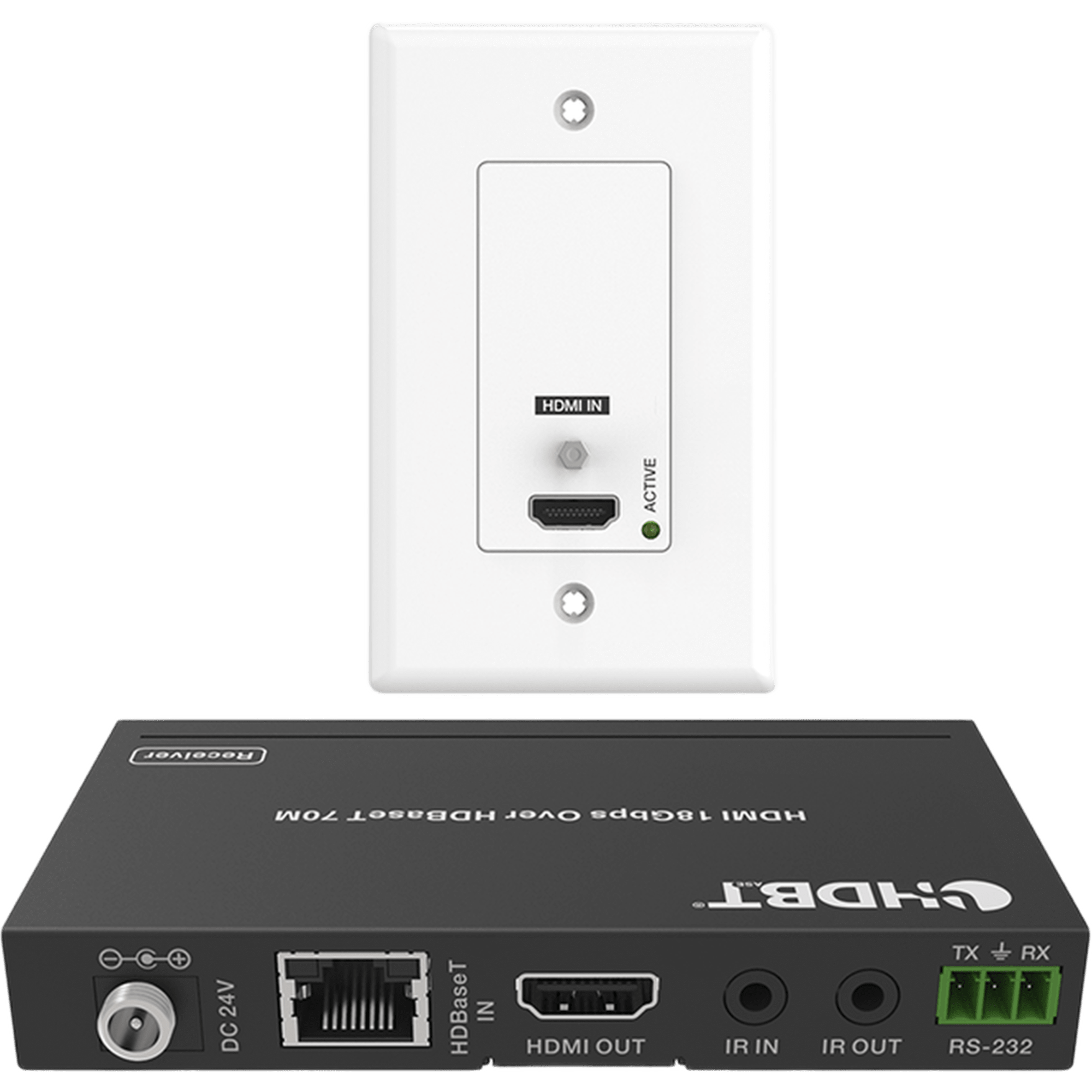 Kit Extensor HDBaseT | 4K2K@60Hz 40m | 1080p 70m | Función PoC | IR Bidireccional | RS-232 | 