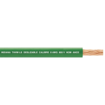 Cable Eléctrico de Cobre Recubierto THW-LS Calibre 14 AWG 19 Hilos Color Verde (100 Metros (328.08 Pies))