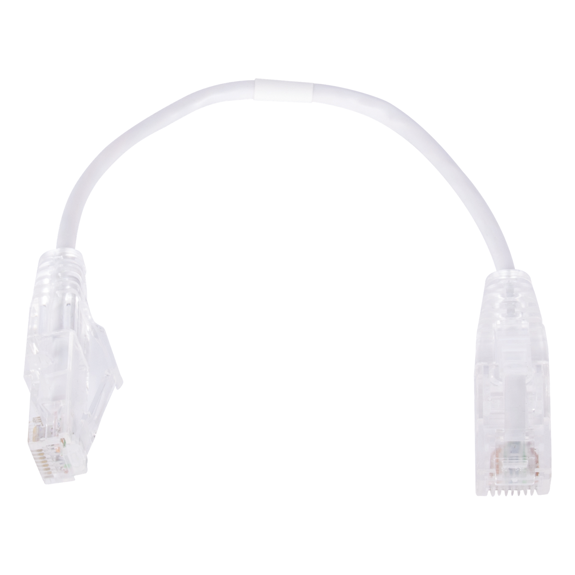 Cable de Parcheo Slim UTP Cat6 / 20 cm (0.66 ft) / 28 AWG / Blanco / RJ45 — LINKEDPRO BY EPCOM · SKU LP-UT6-020-WH28