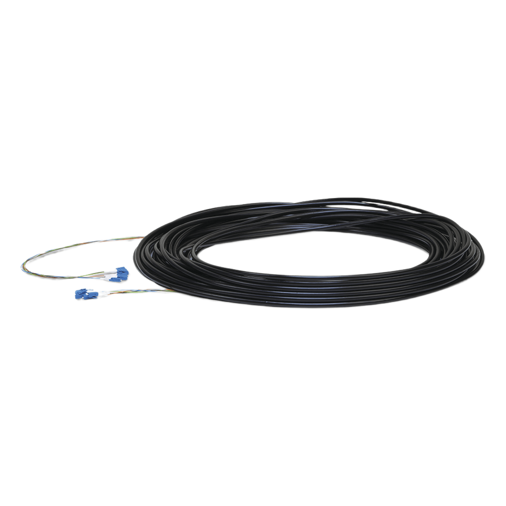 Cable de Fibra Óptica Monomodo / 60 m (196.9 ft) / 6 Hilos G.657.A2 / Conectores LC / IP67 / Cubierta Acero-Kevlar — UBIQUITI · SKU FC-SM-200