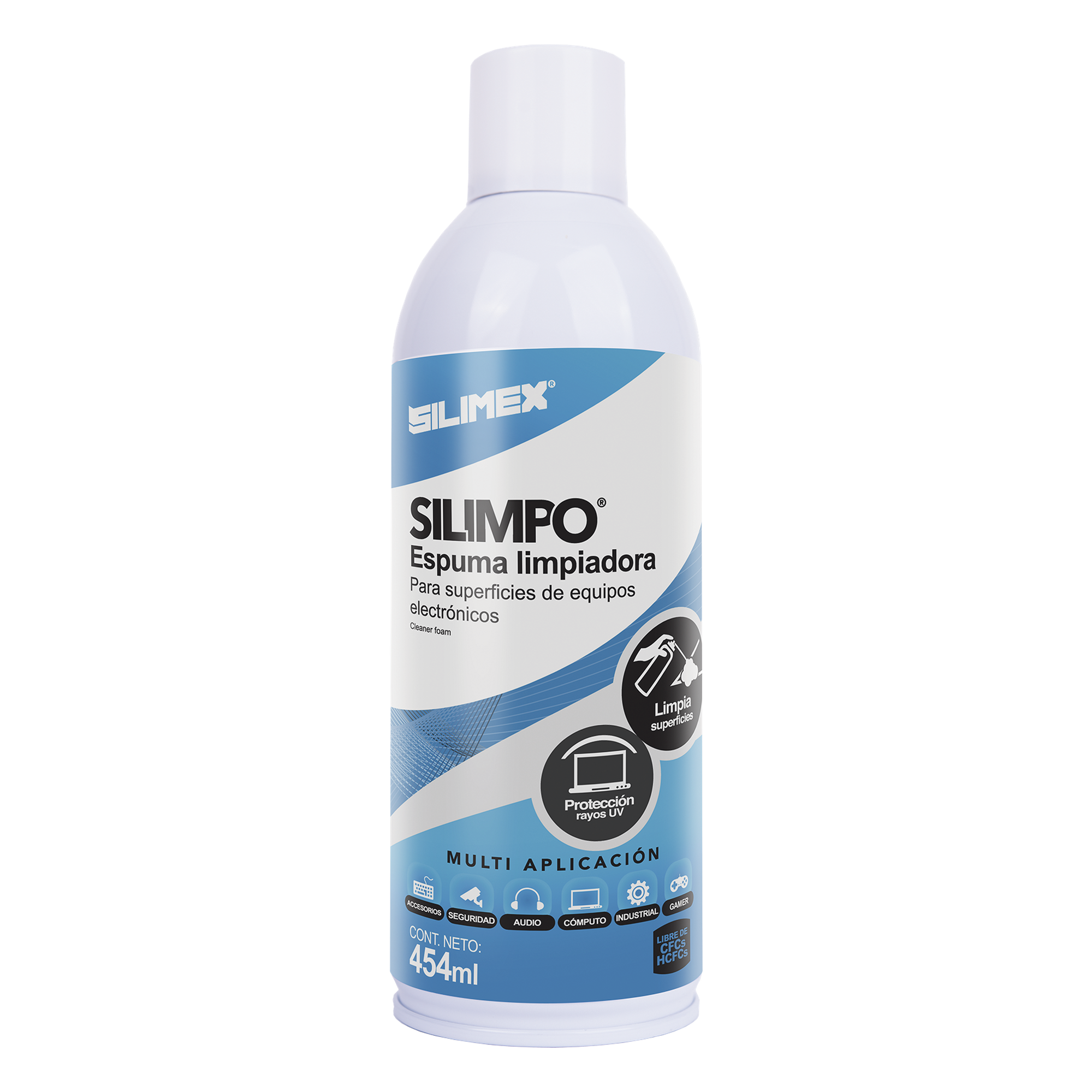 Espuma Limpiadora / Superficies Plásticas y Metálicas / 454 ml / 15.3 fl oz — SILIMEX · SKU SILIMPO