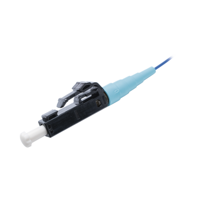 Pigtail de Fibra Óptica LC Simplex, Multimodo OM4 50/125, 900um, Color Aqua, 2 Metros (6.56 Pies)
