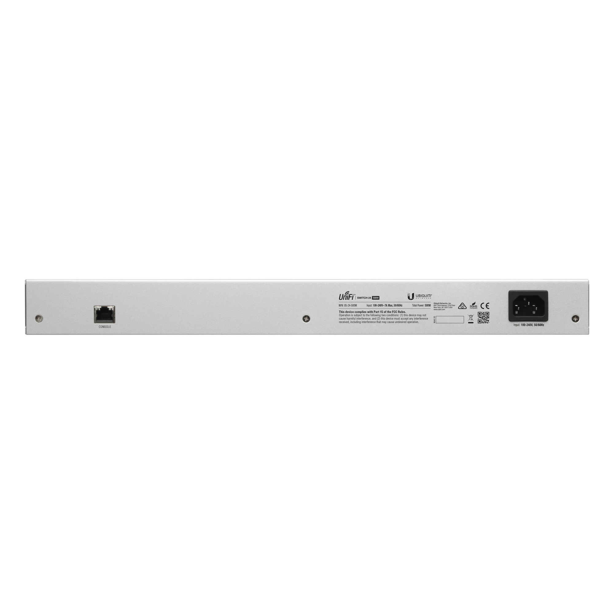 Switch PoE UniFi capa 2 Administrable de 26 puertos Gigabit (24 eth PoE y 2 SFP) 802.3 af/at / Pasivo 24V, 500 Watts, throughput de 38.69 Mpps