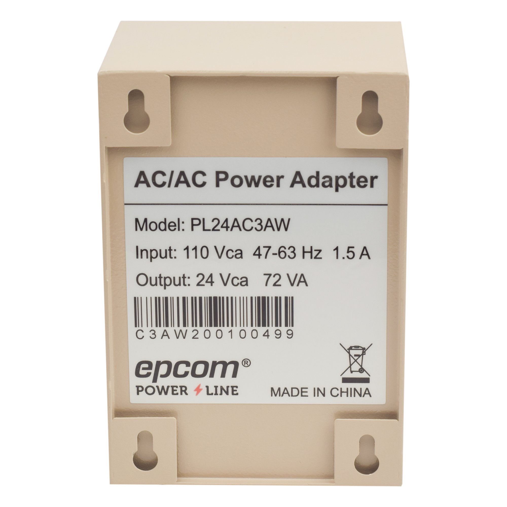 Fuente para Exterior / 24 VCA / 3 A / IP65 / Entrada 110 VCA / 1 Salida
