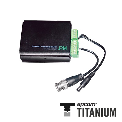 Video + poder + audio + datos, transmisor de video pasivo + alimentación de 1 canal — EPCOM TITANIUM · SKU TT-101-VPADT